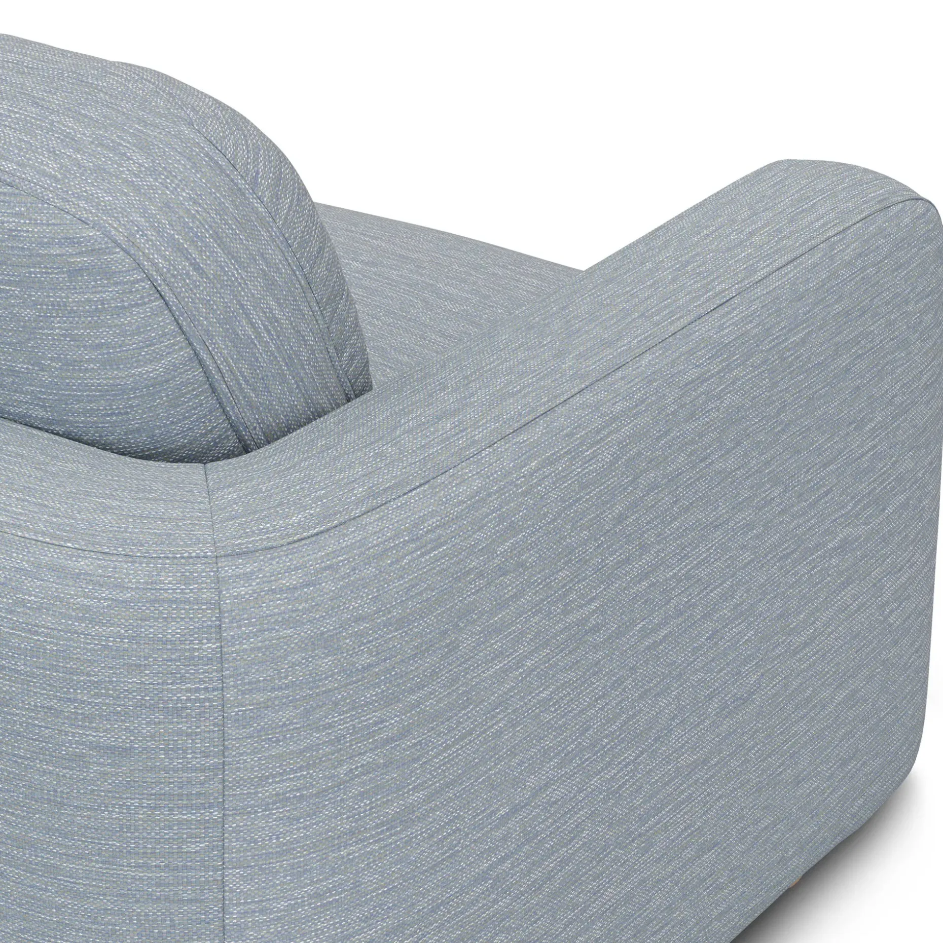 Vati 114" Right Storage Sleeper Sectional - Natural Oak and Silver Light Blue