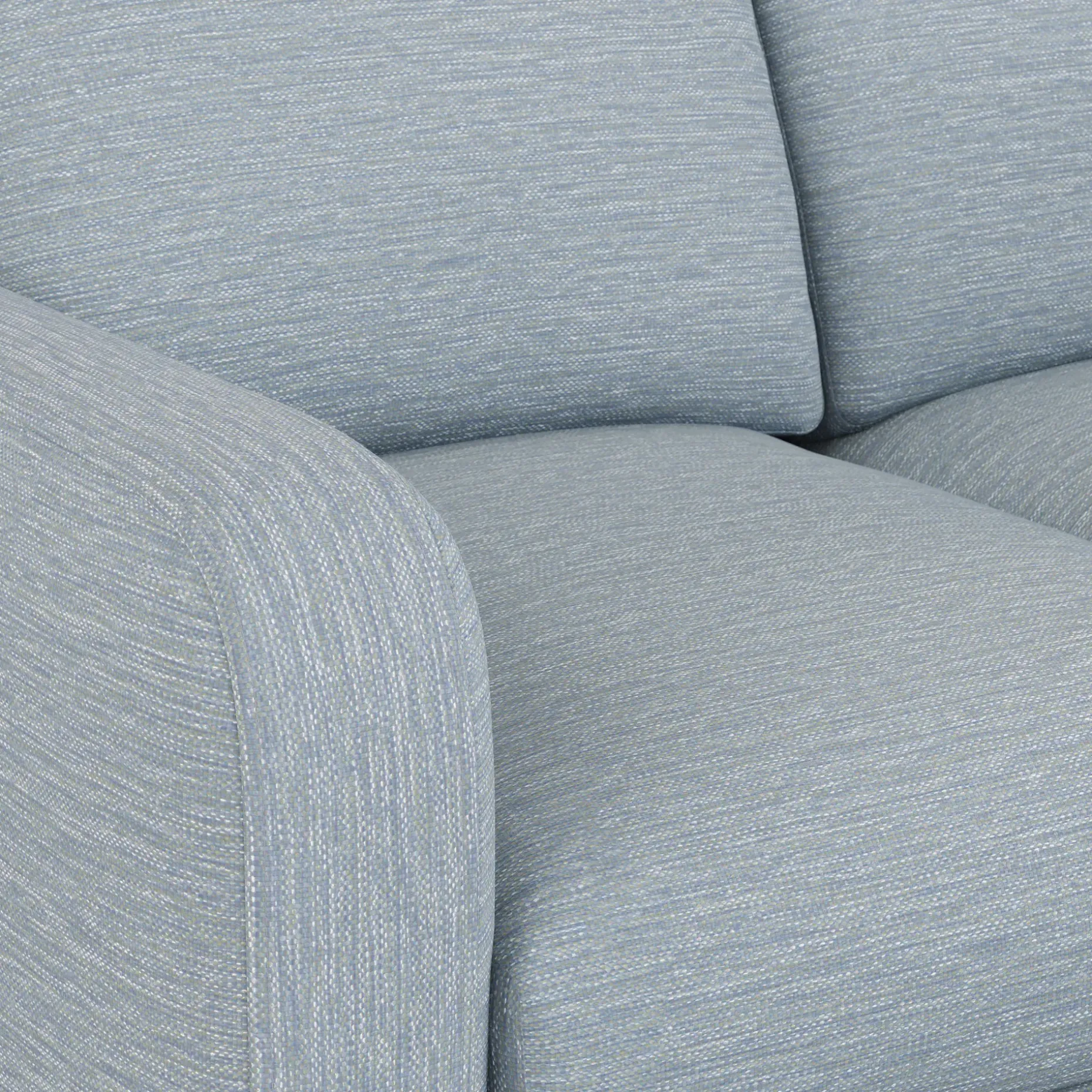 Vati 114" Right Storage Sleeper Sectional - Natural Oak and Silver Light Blue
