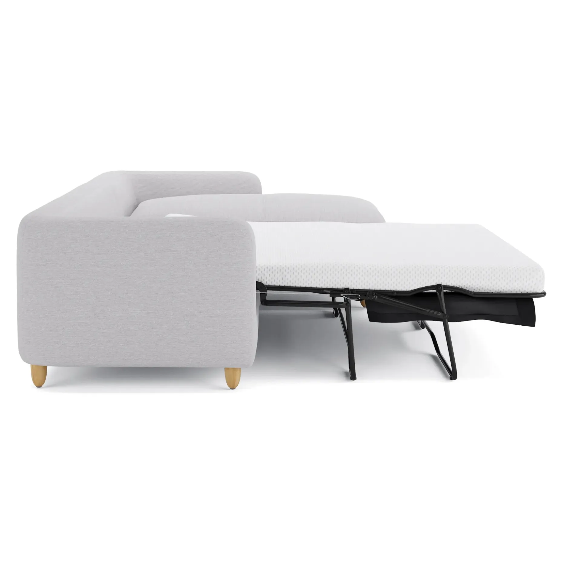 Vati 114" Right Storage Sleeper Sectional - Silver Ivory