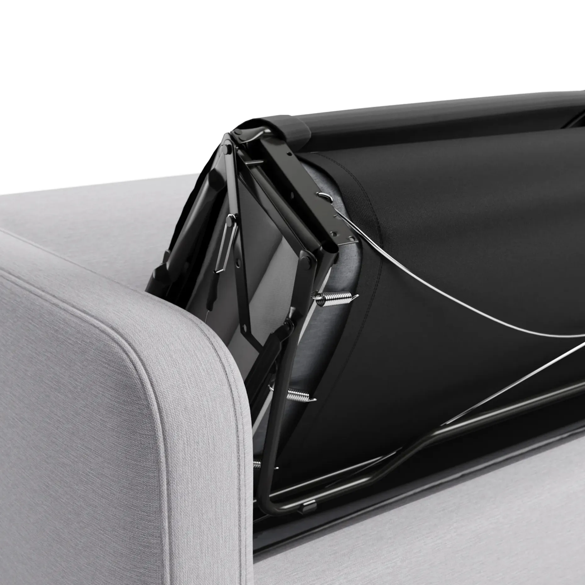 Vati 114" Right Storage Sleeper Sectional - Silver Ivory