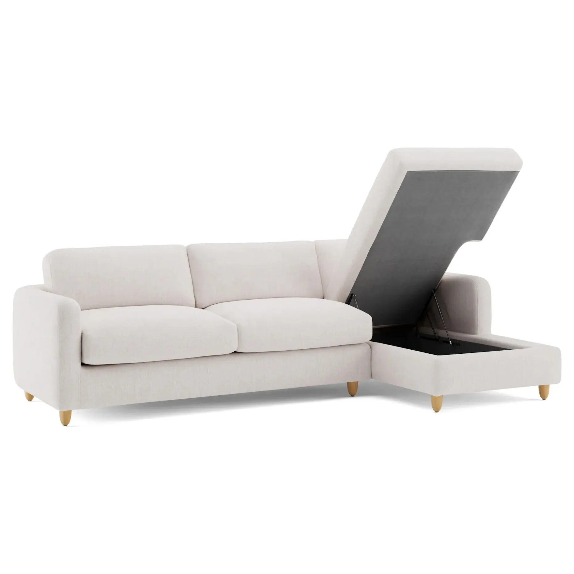 Vati 114" Right Storage Sleeper Sectional - Napa White