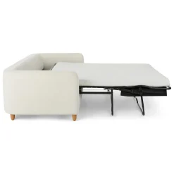 Vati 80" Sofa Bed - Honey Oak and Buckler Ivory