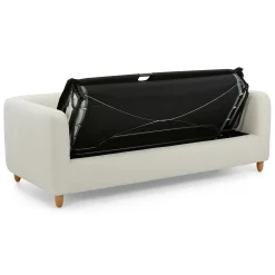 Vati 80" Sofa Bed - Honey Oak and Buckler Ivory