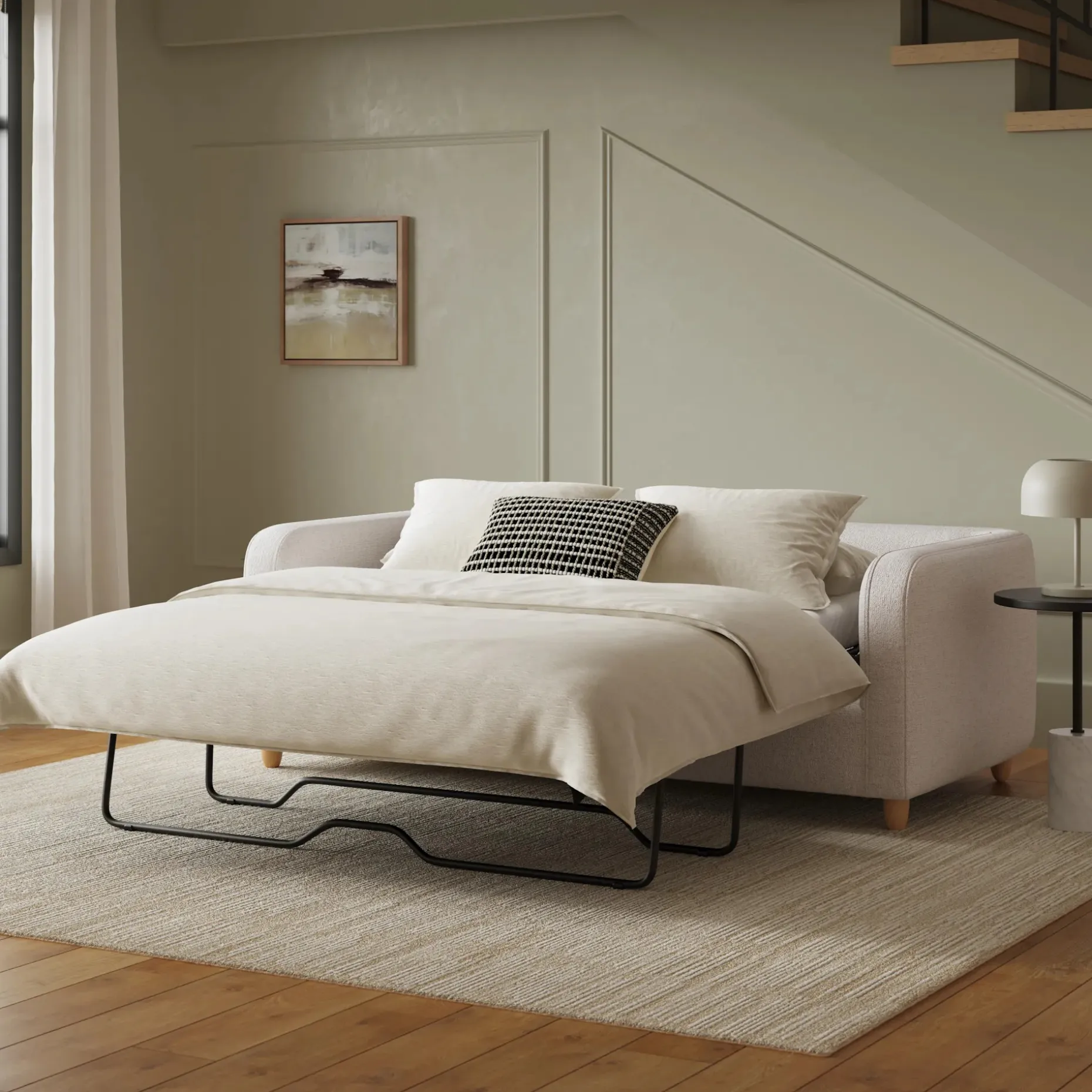Vati 80" Sofa Bed - Napa White