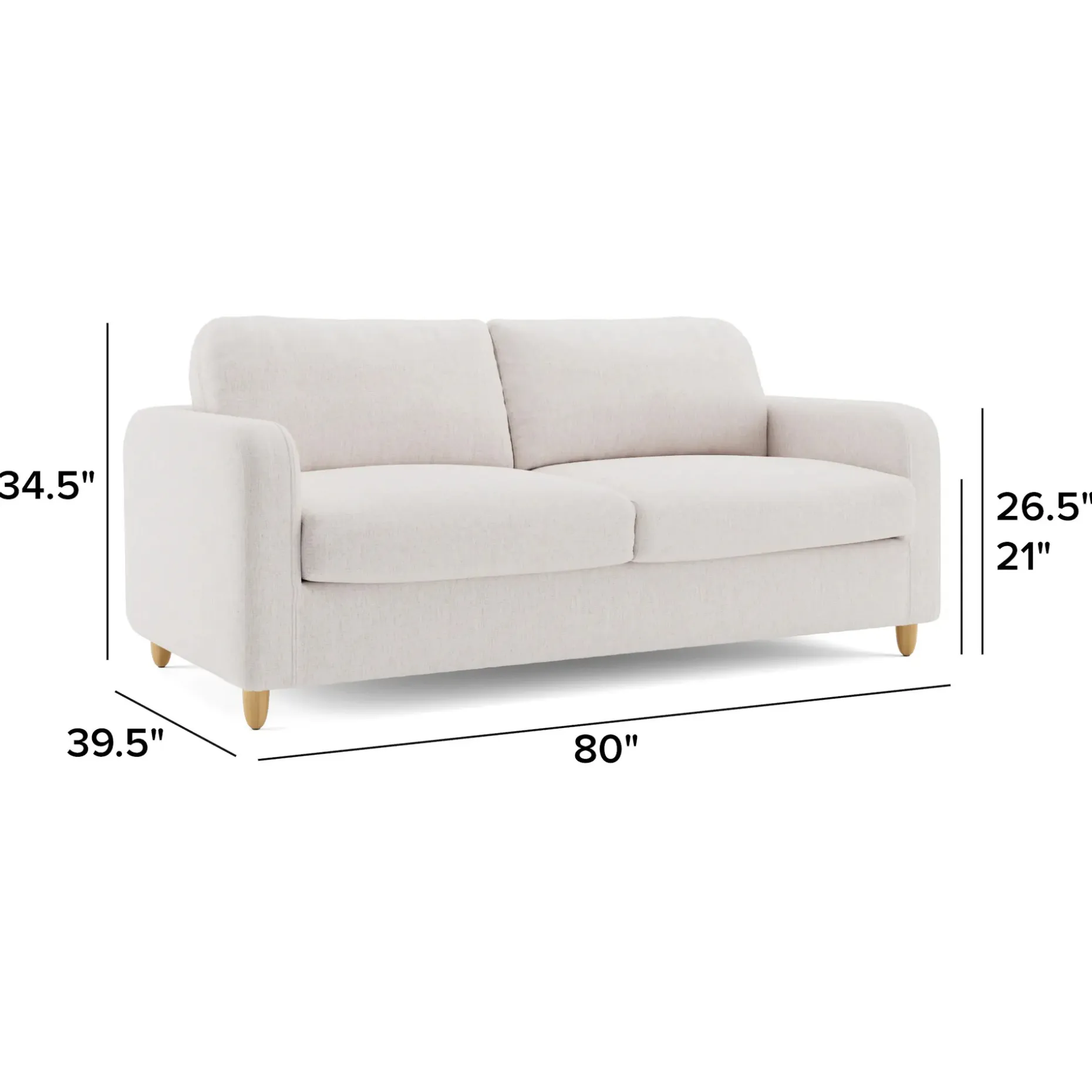 Vati 80" Sofa Bed - Napa White