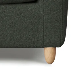 Vati 80" Sofa Bed - Natural Oak and Green Wool Bouclé