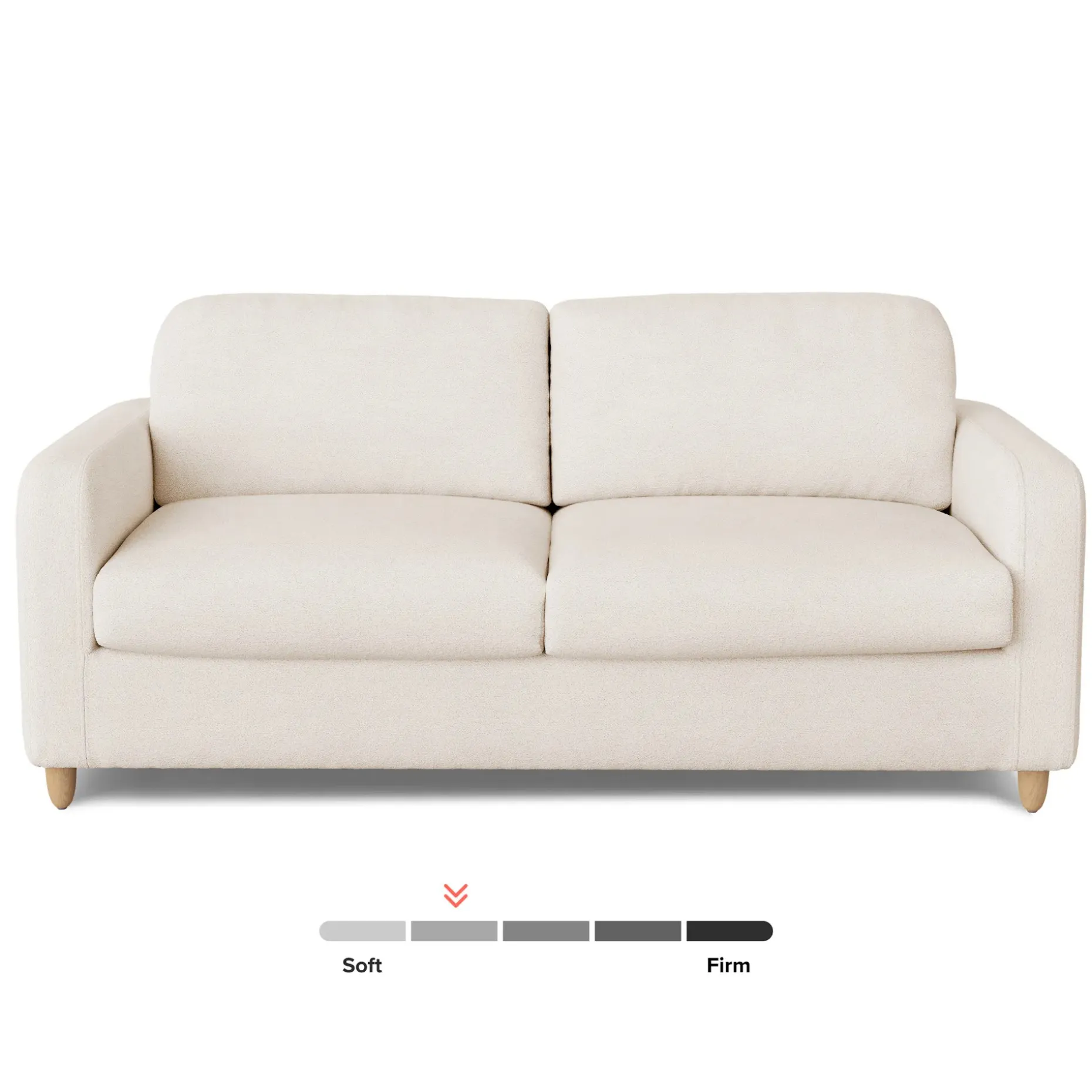 Vati 80" Sofa Bed - Natural Oak and Ivory Wool Bouclé