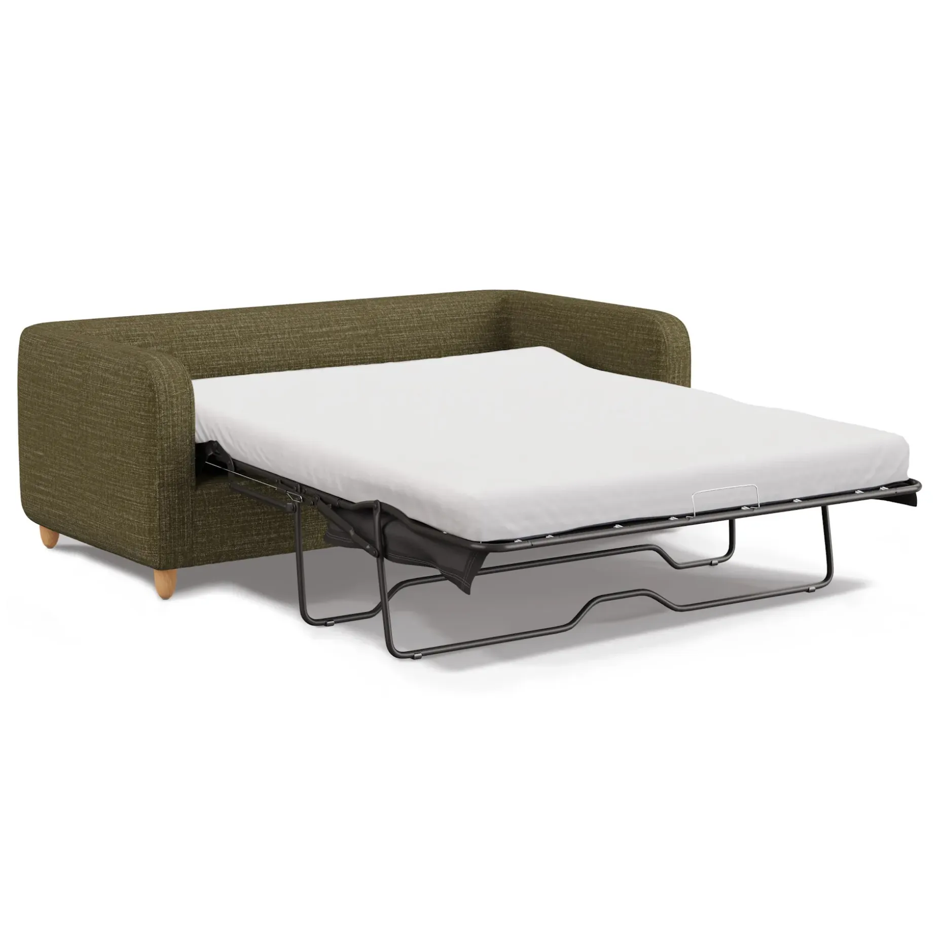 Vati 80" Sofa Bed - Natural Oak and Napa Moss
