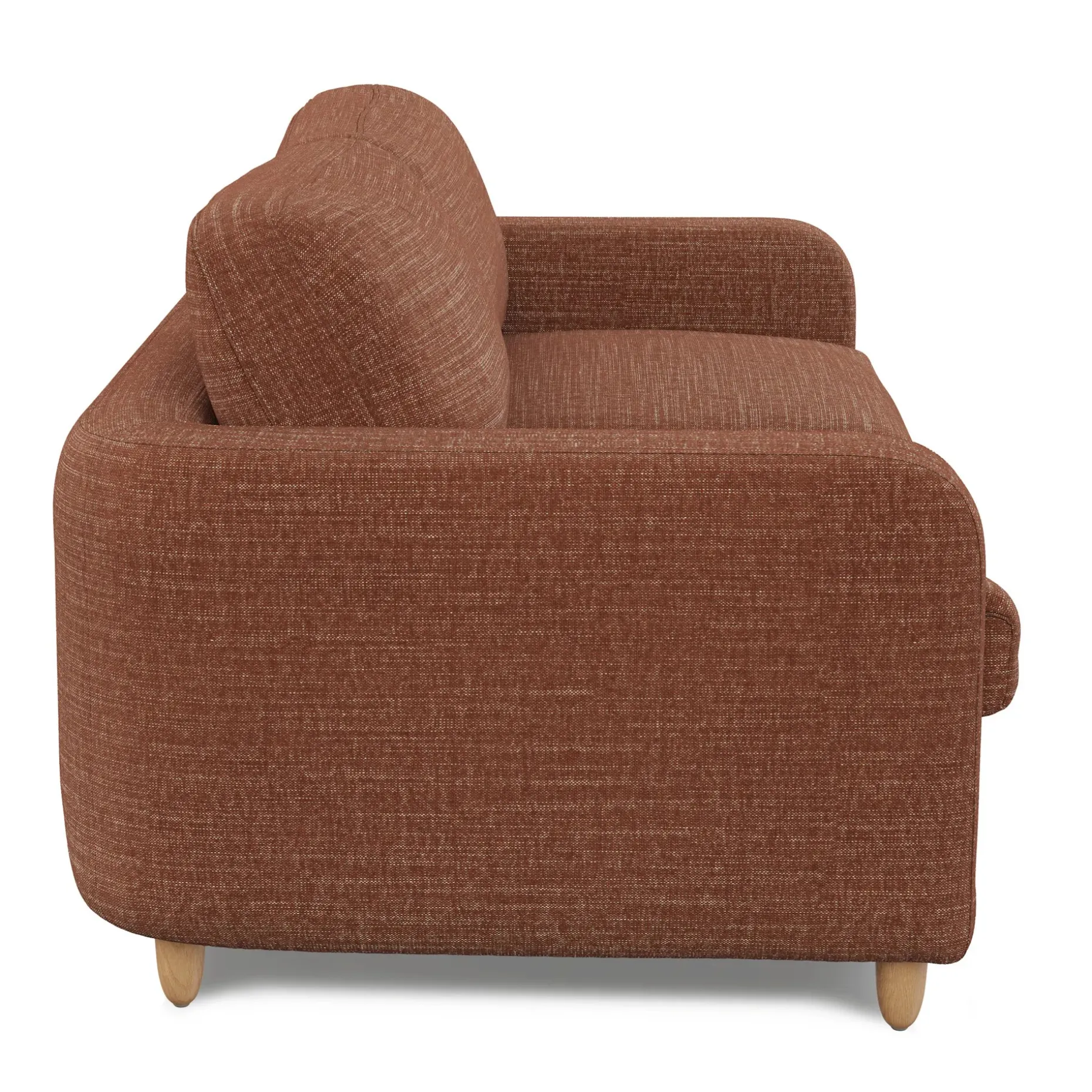 Vati 80" Sofa Bed - Natural Oak and Napa Rust