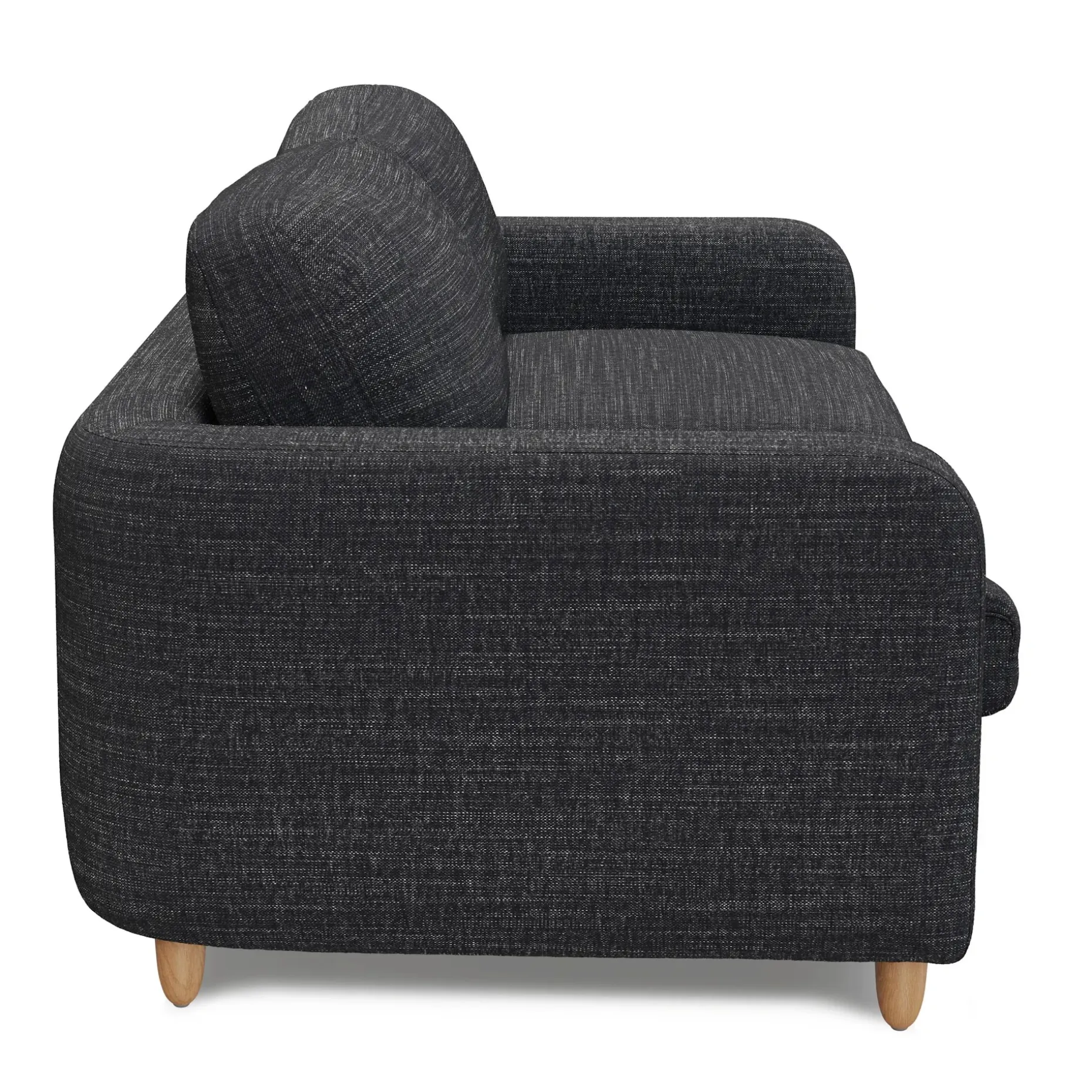 Vati 80" Sofa Bed - Natural Oak and Napa Charcoal
