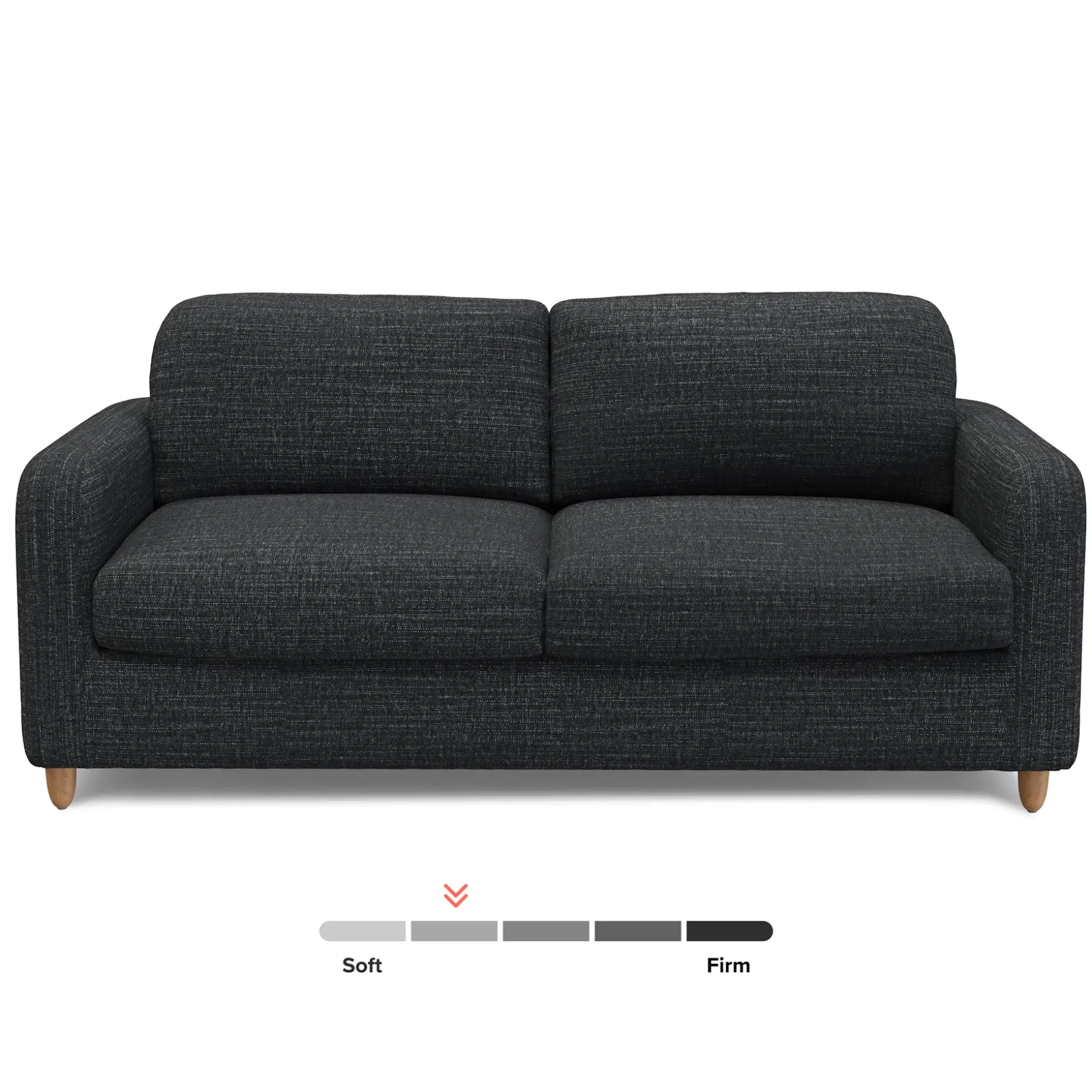 Vati 80" Sofa Bed - Natural Oak and Napa Charcoal