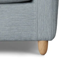 Vati 80" Sofa Bed - Natural Oak and Silver Light Blue