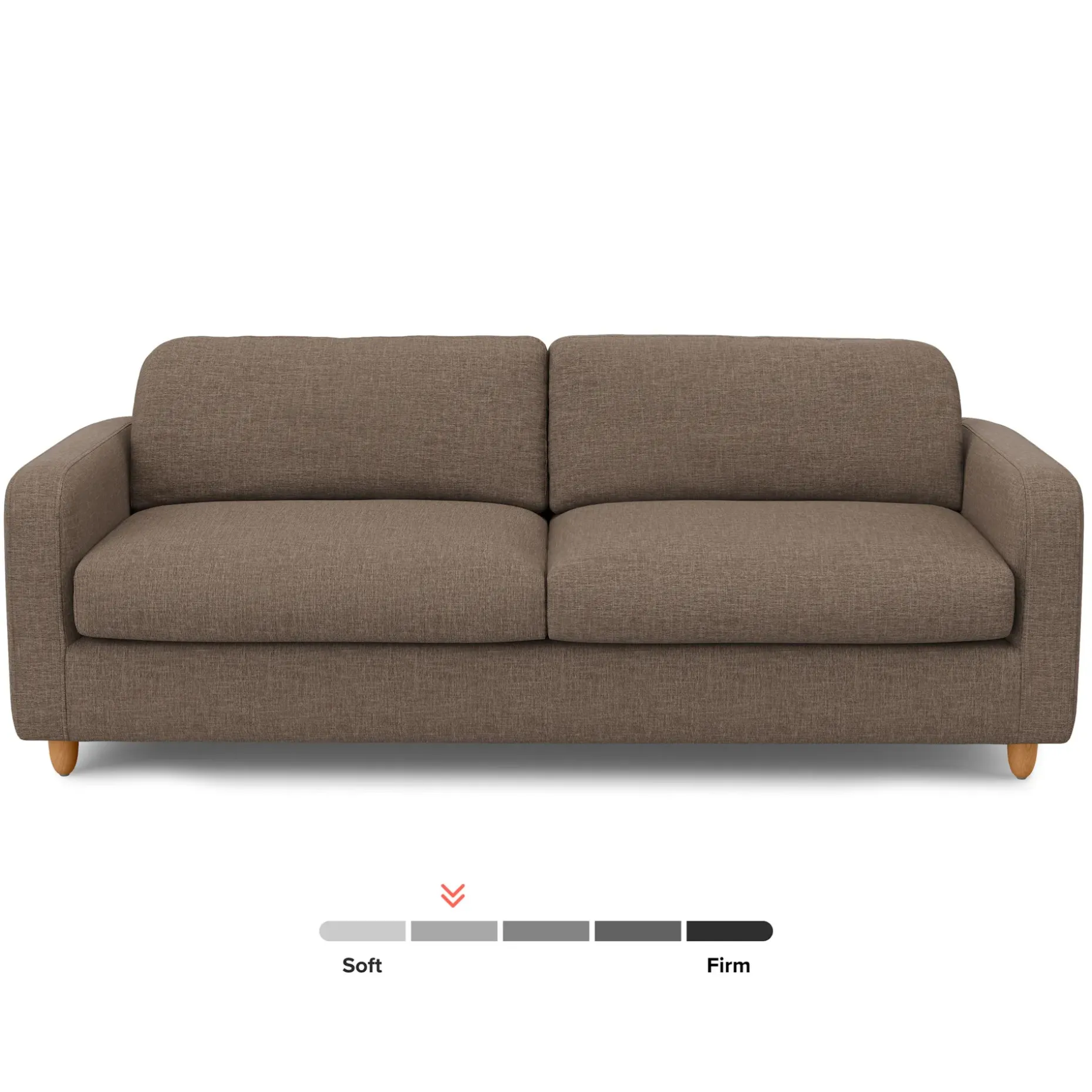 Vati 92" Sofa - Honey Oak and Buckler Brown