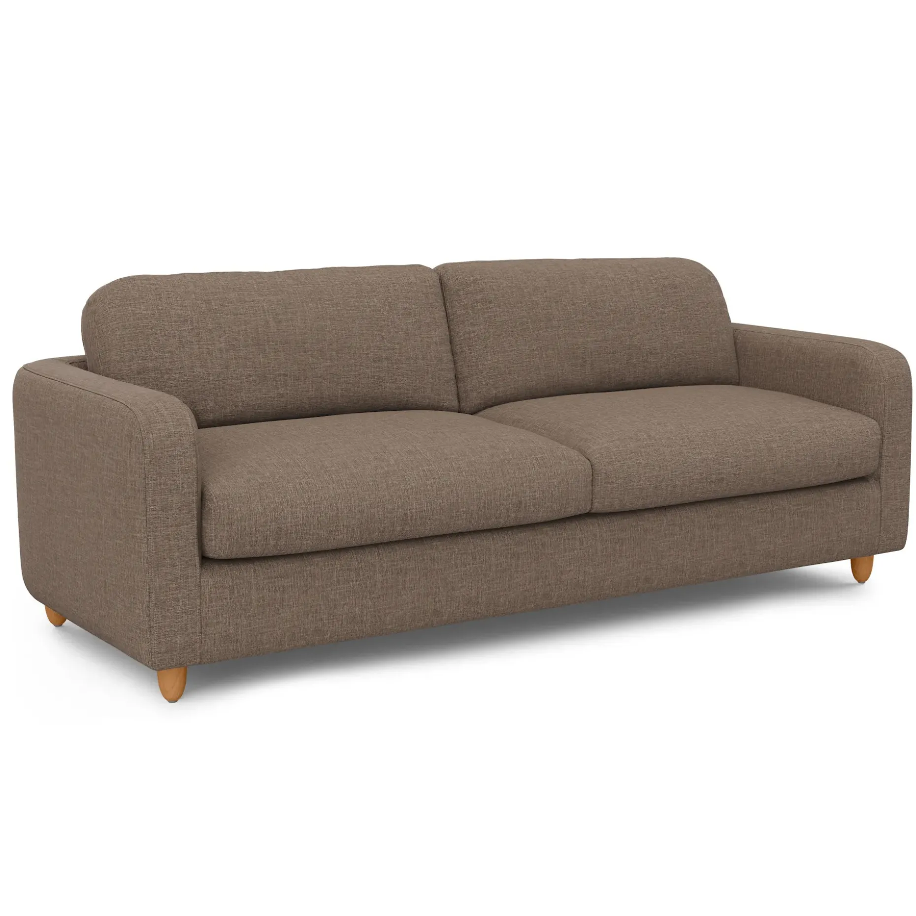 Vati 92" Sofa - Honey Oak and Buckler Brown