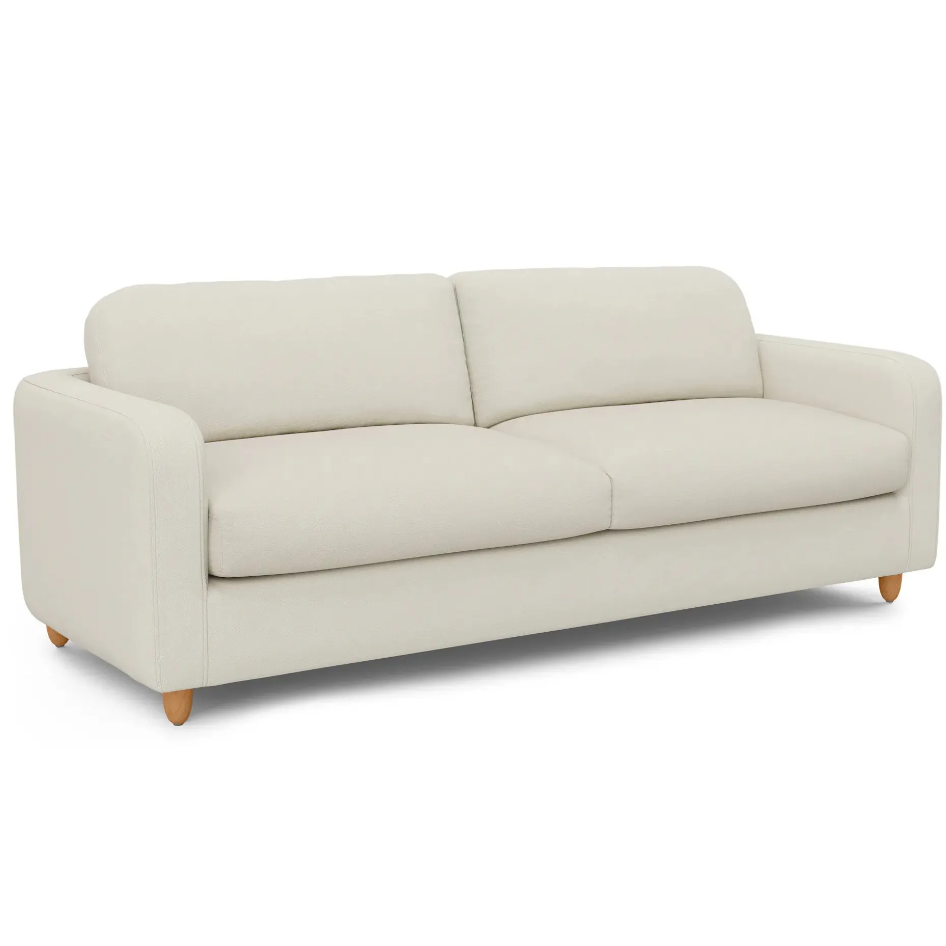 Vati 92" Sofa - Honey Oak and Buckler Ivory