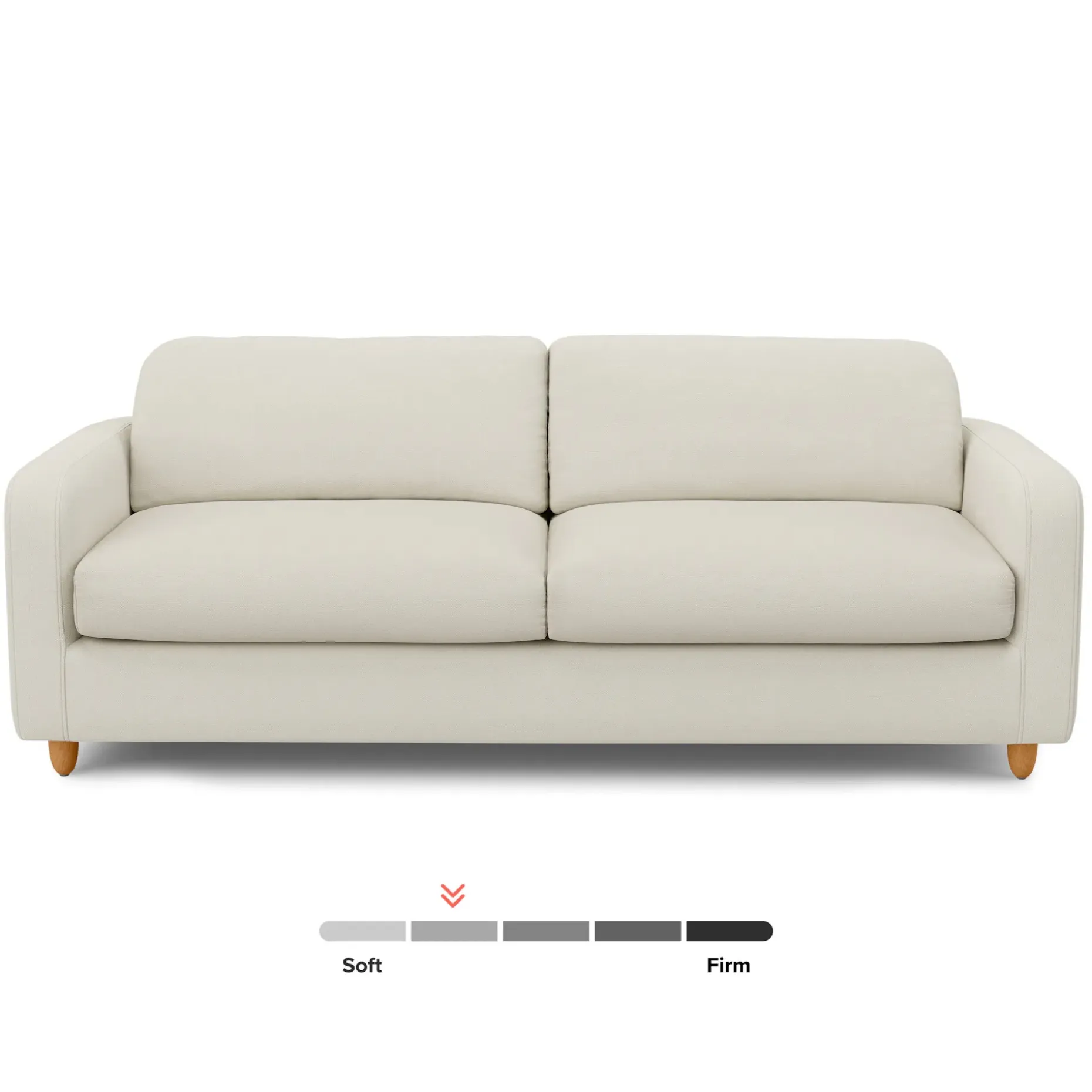Vati 92" Sofa - Honey Oak and Buckler Ivory