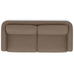 Vati 92" Sofa - Natural Oak and Buckler Brown