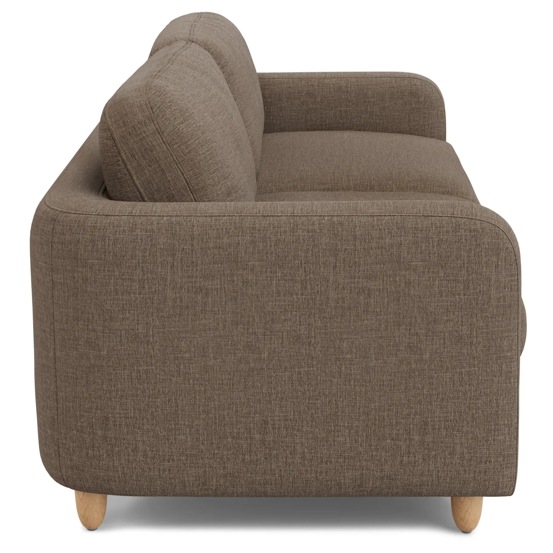 Vati 92" Sofa - Natural Oak and Buckler Brown