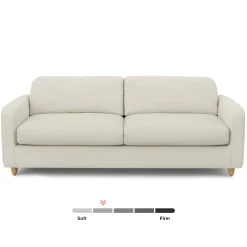 Vati 92" Sofa - Natural Oak and Buckler Ivory