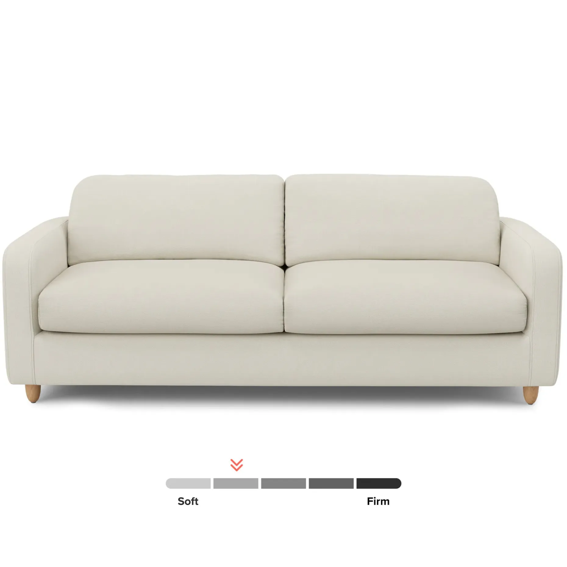 Vati 92" Sofa - Natural Oak and Buckler Ivory