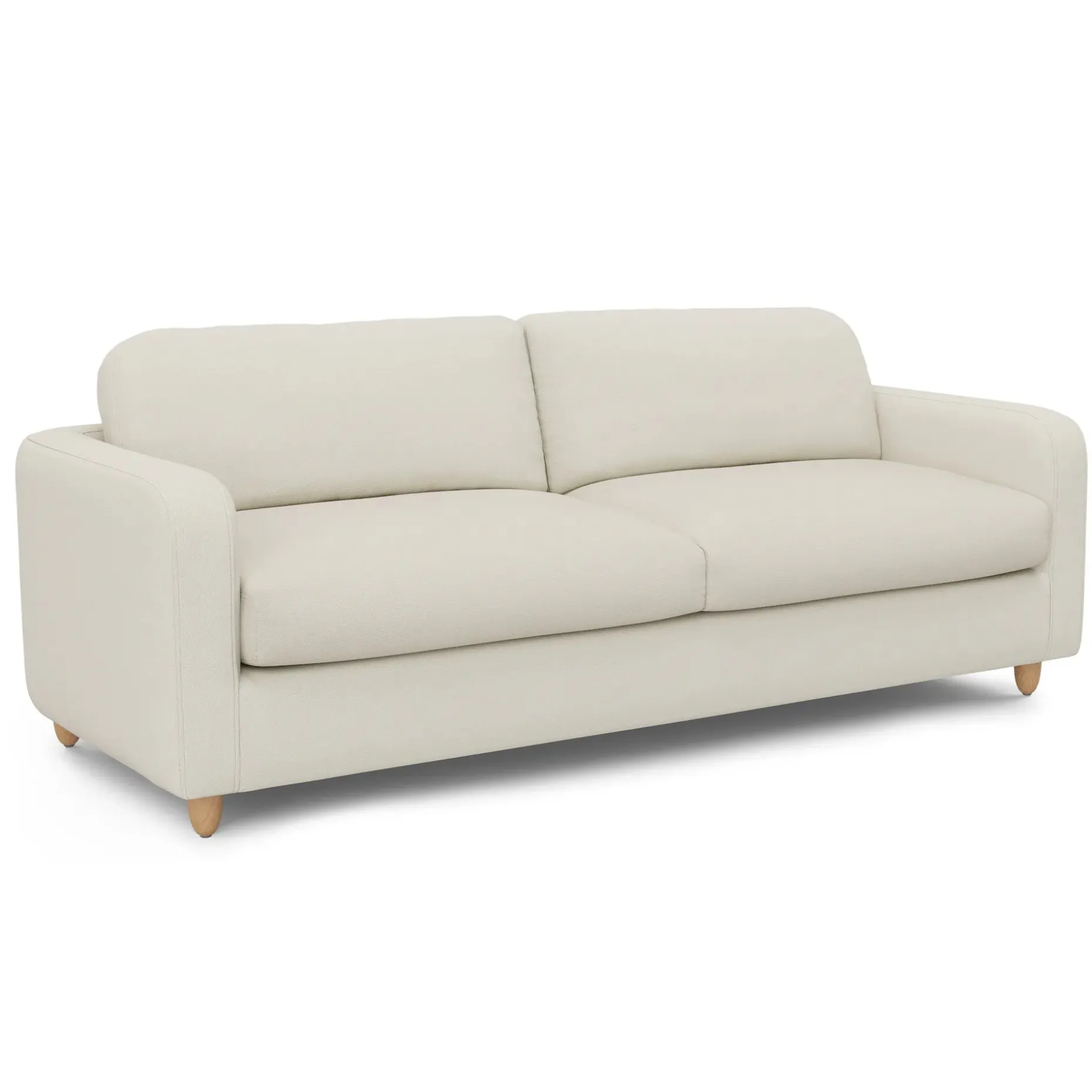 Vati 92" Sofa - Natural Oak and Buckler Ivory