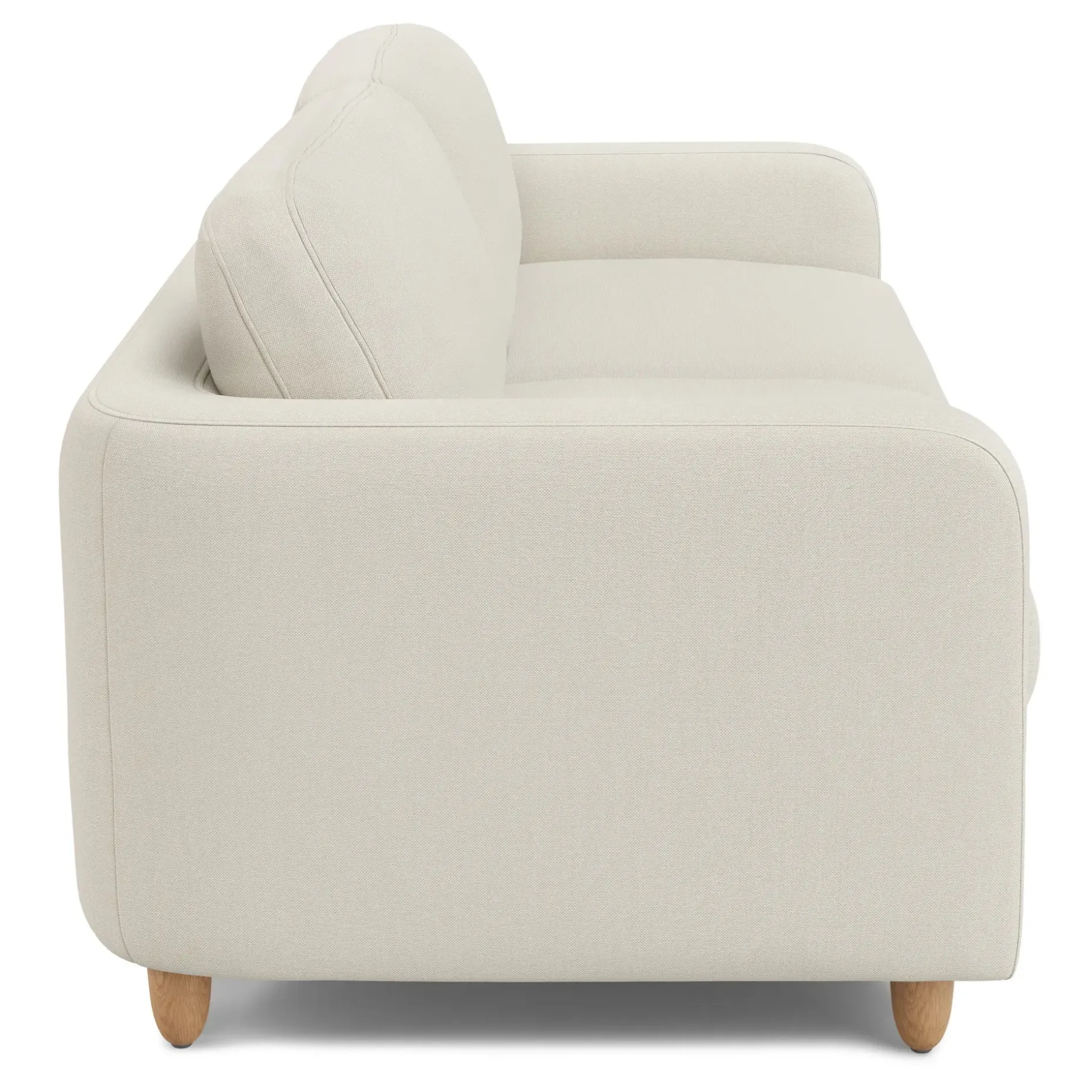 Vati 92" Sofa - Natural Oak and Buckler Ivory