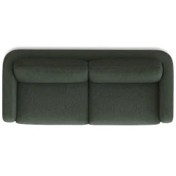 Vati 92" Sofa - Natural Oak and Green Wool Bouclé
