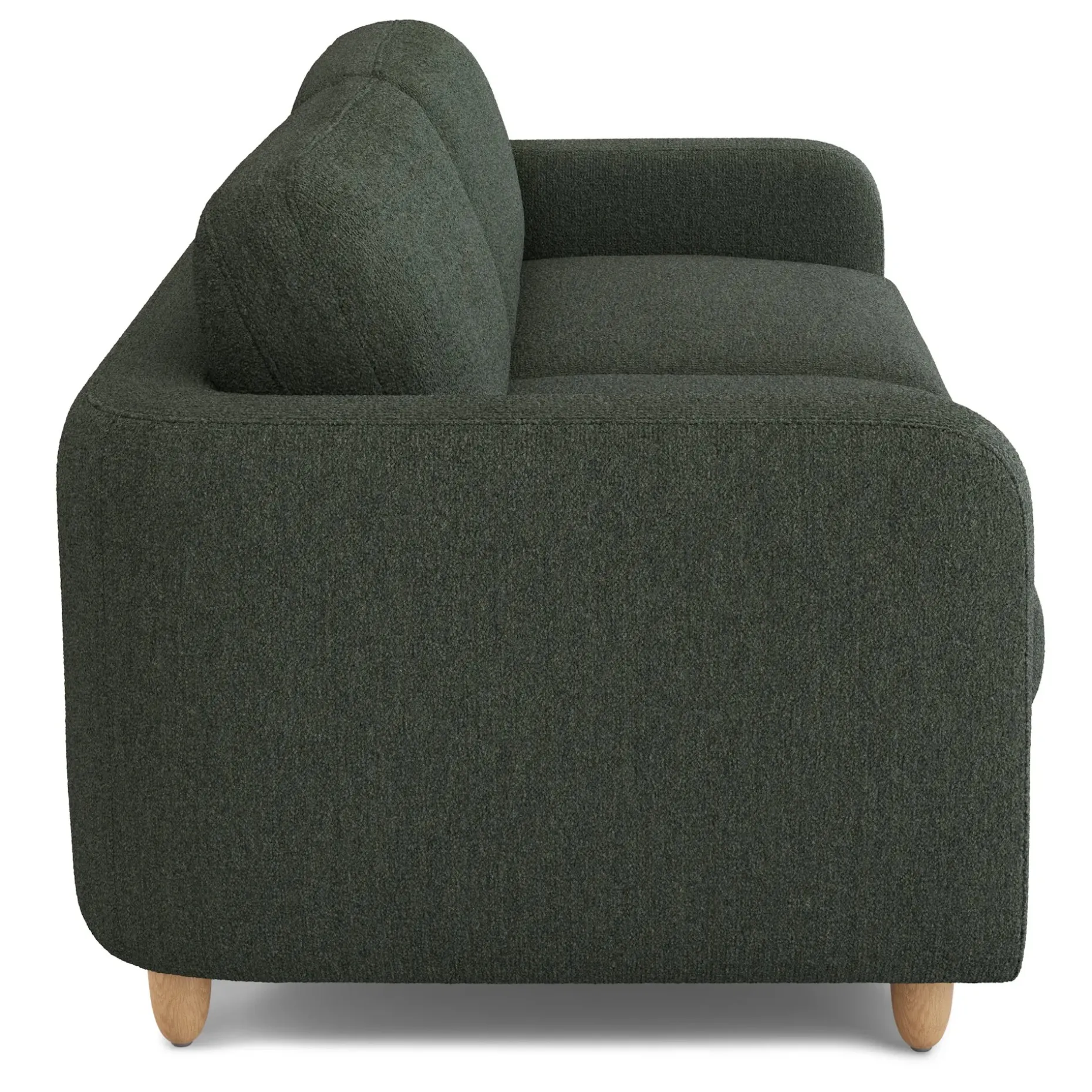 Vati 92" Sofa - Natural Oak and Green Wool Bouclé