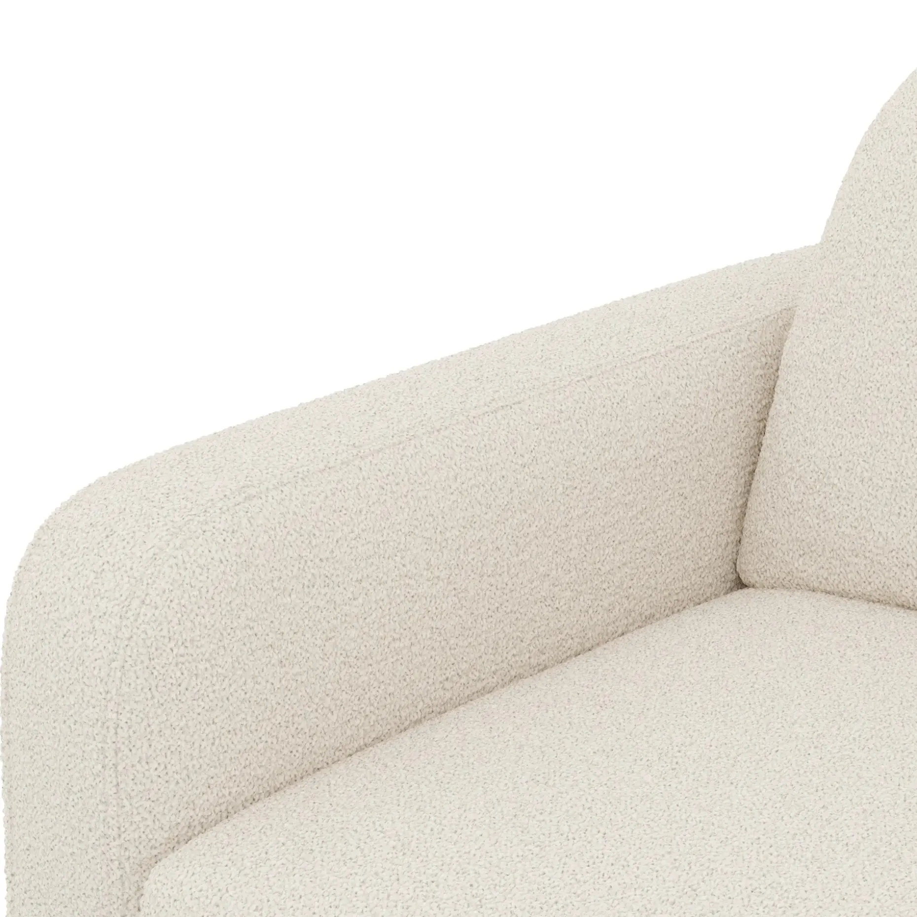 Vati 92" Sofa - Natural Oak and Ivory Wool Bouclé