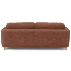 Vati 92" Sofa - Natural Oak and Napa Rust