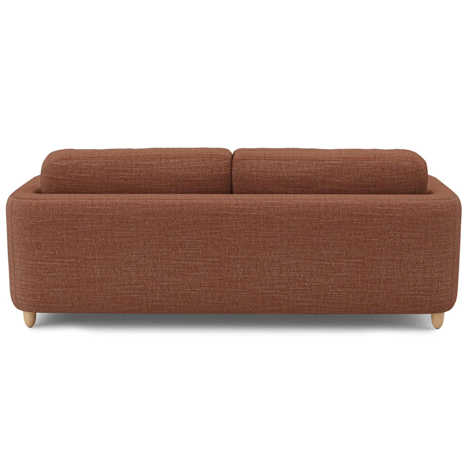 Vati 92" Sofa - Natural Oak and Napa Rust