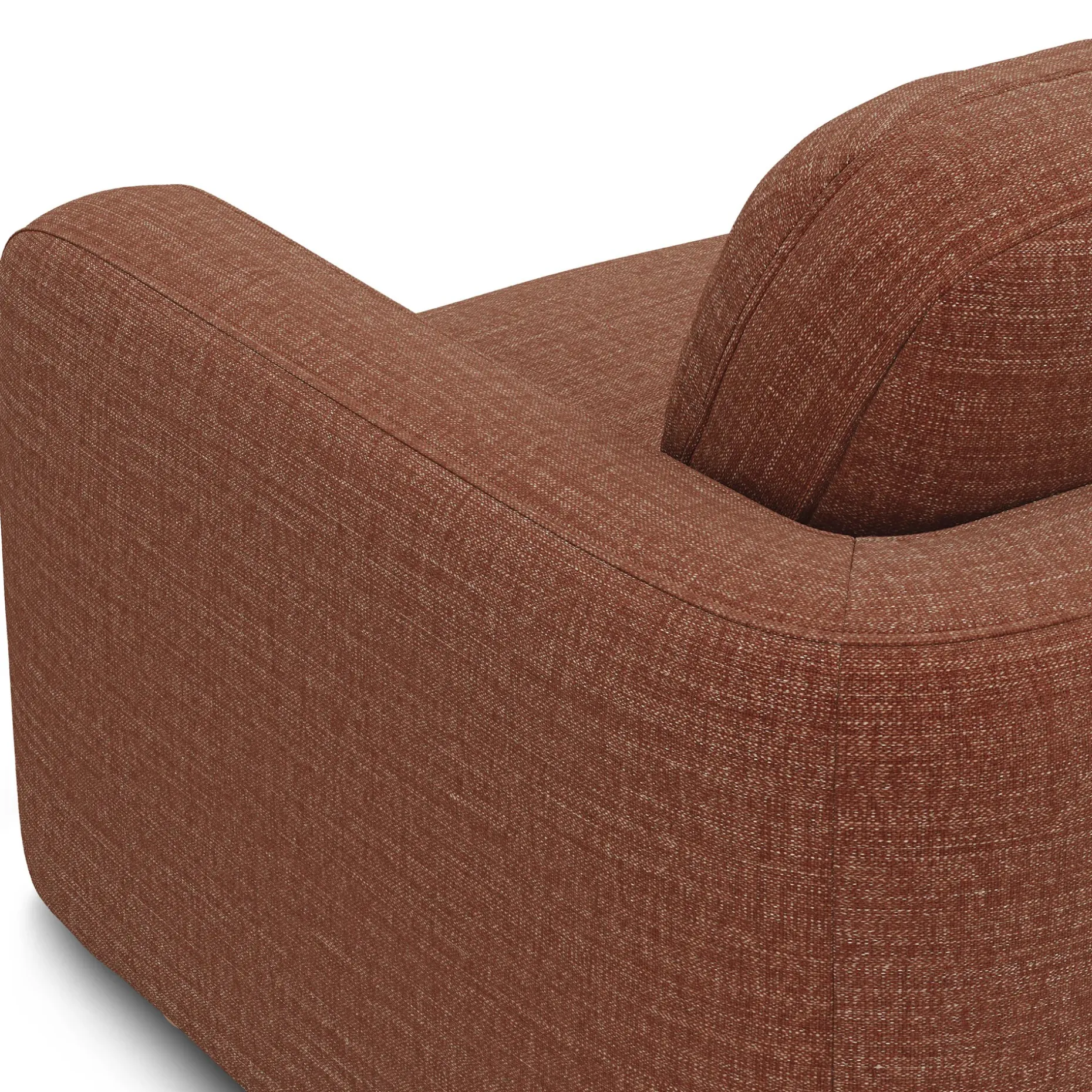 Vati 92" Sofa - Natural Oak and Napa Rust