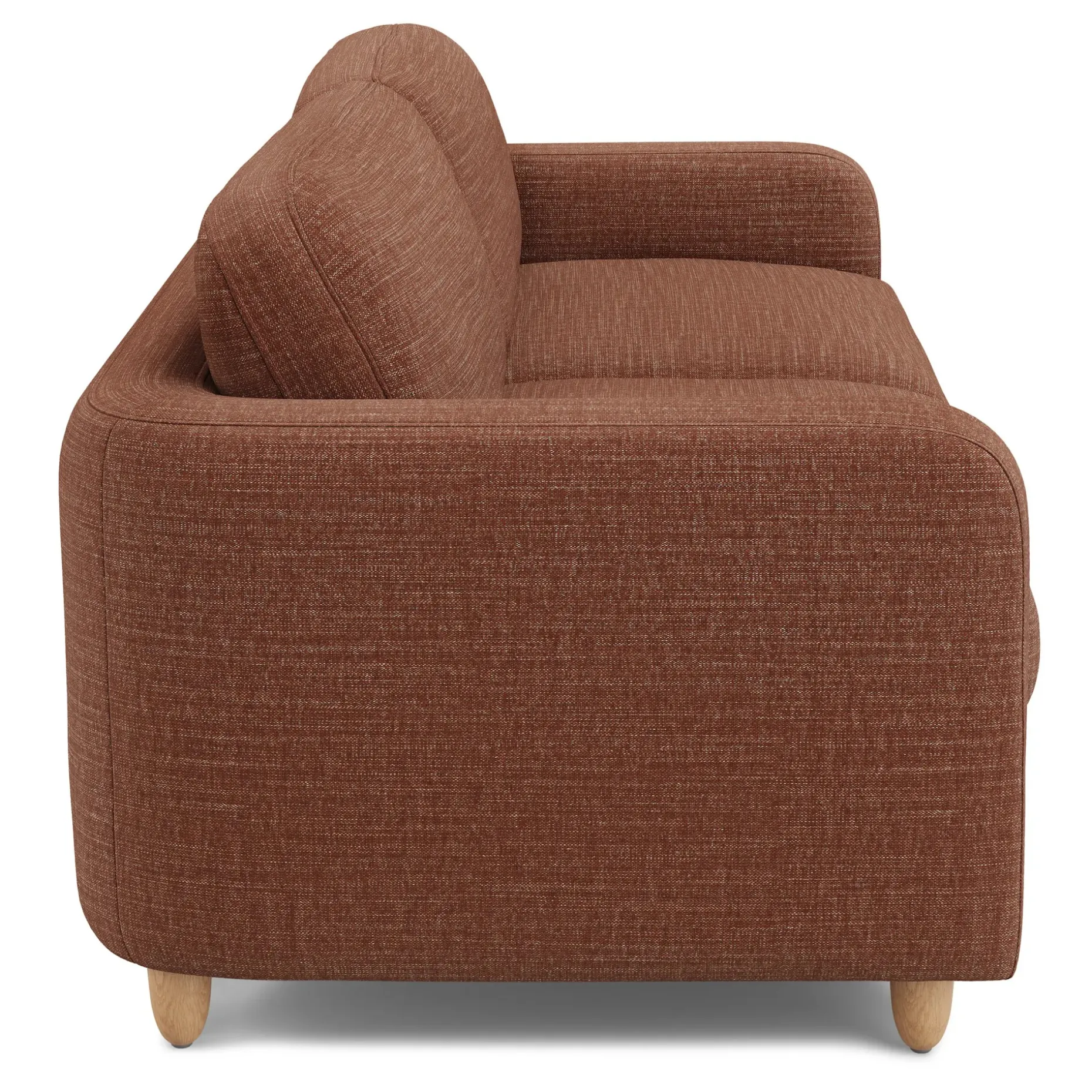 Vati 92" Sofa - Natural Oak and Napa Rust