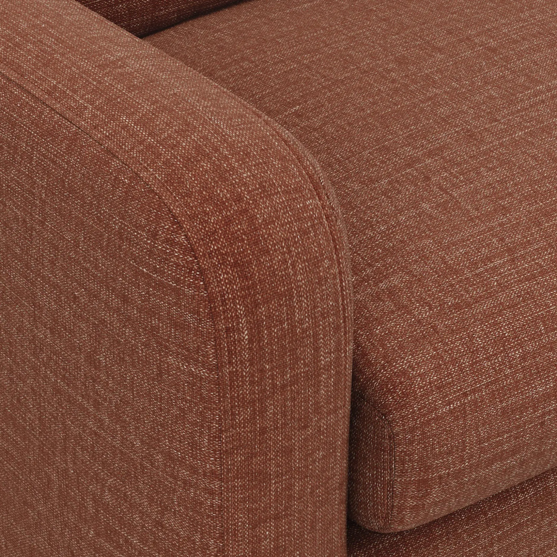 Vati 92" Sofa - Natural Oak and Napa Rust