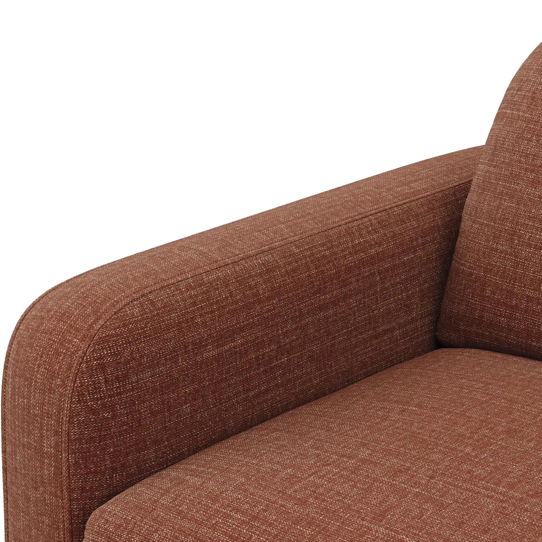 Vati 92" Sofa - Natural Oak and Napa Rust