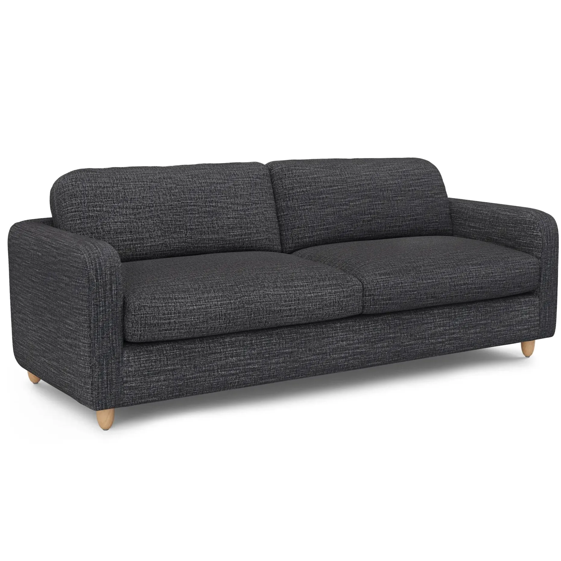 Vati 92" Sofa - Natural Oak and Napa Charcoal