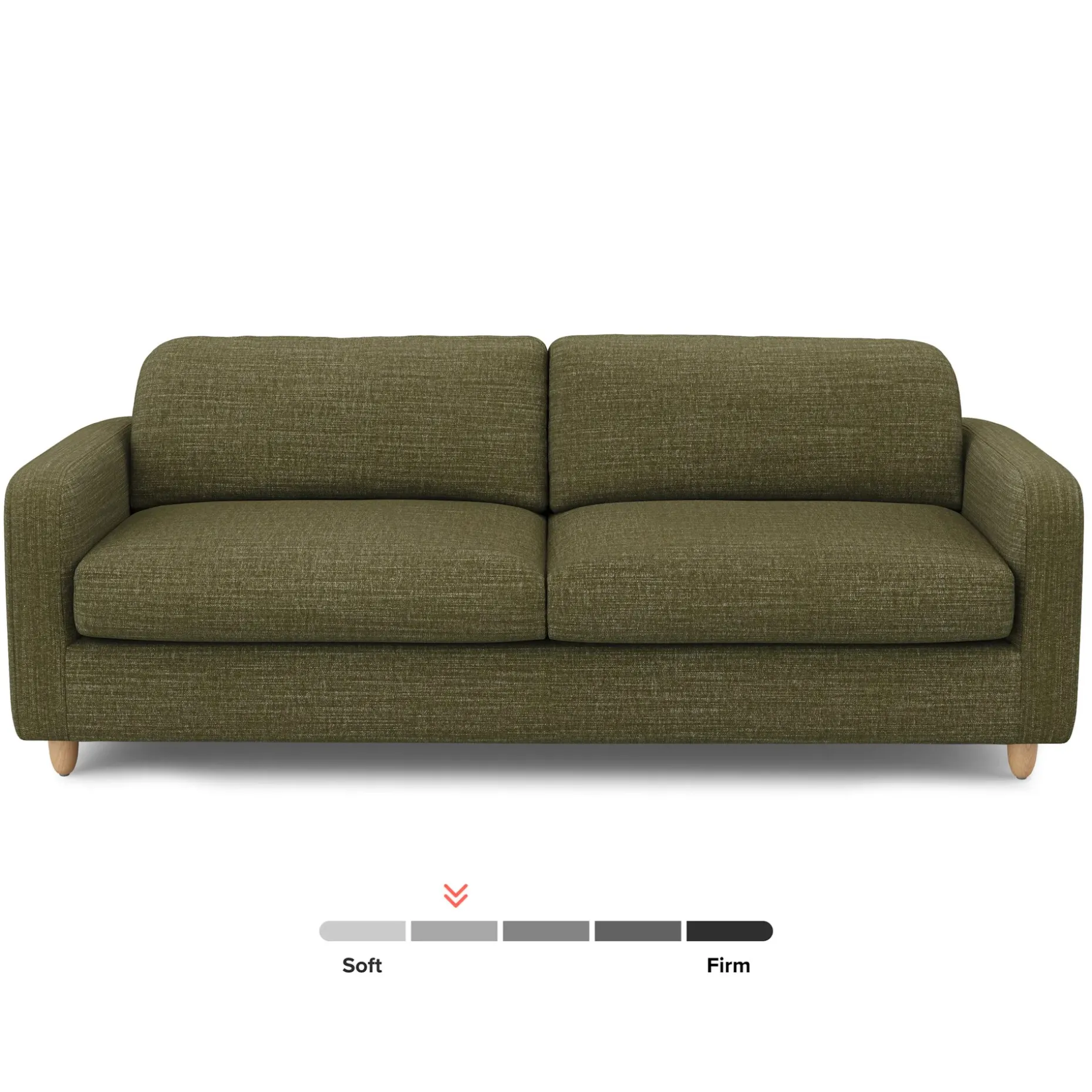 Vati 92" Sofa - Natural Oak and Napa Moss