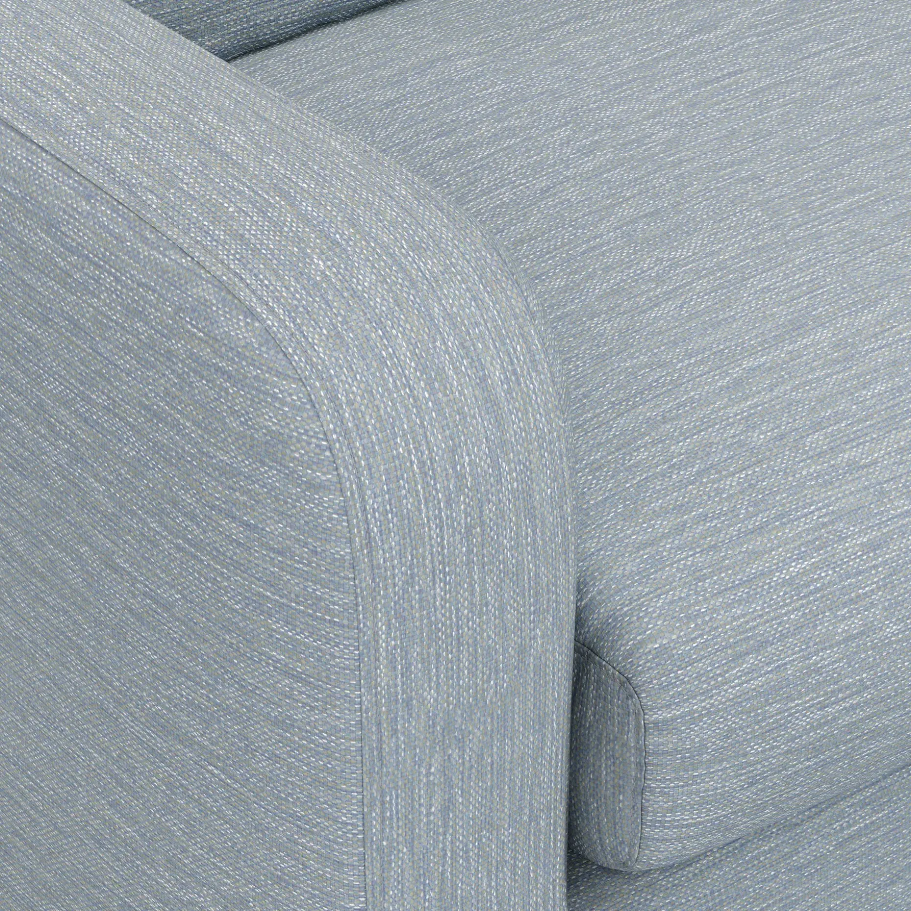 Vati 92" Sofa - Natural Oak and Silver Light Blue