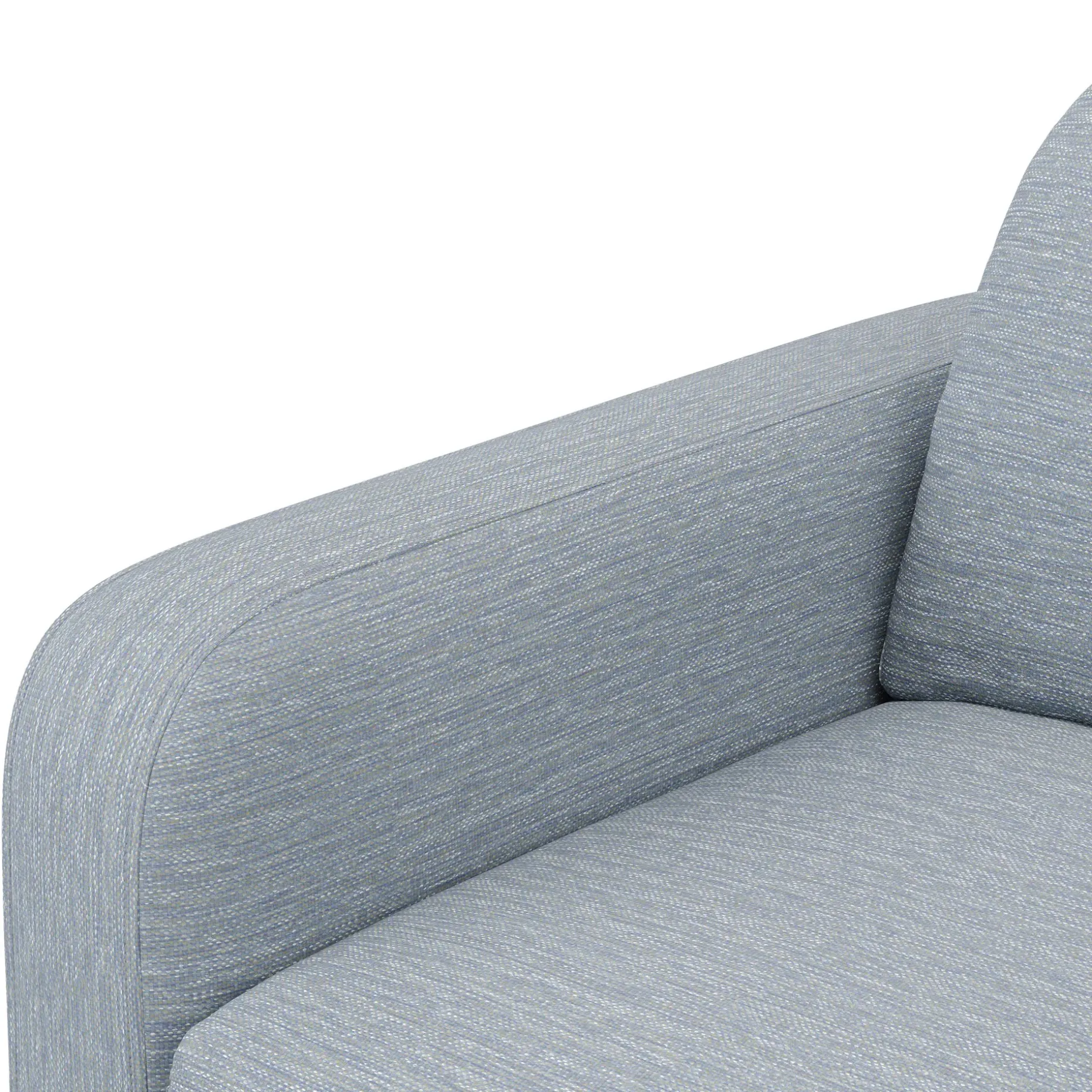 Vati 92" Sofa - Natural Oak and Silver Light Blue