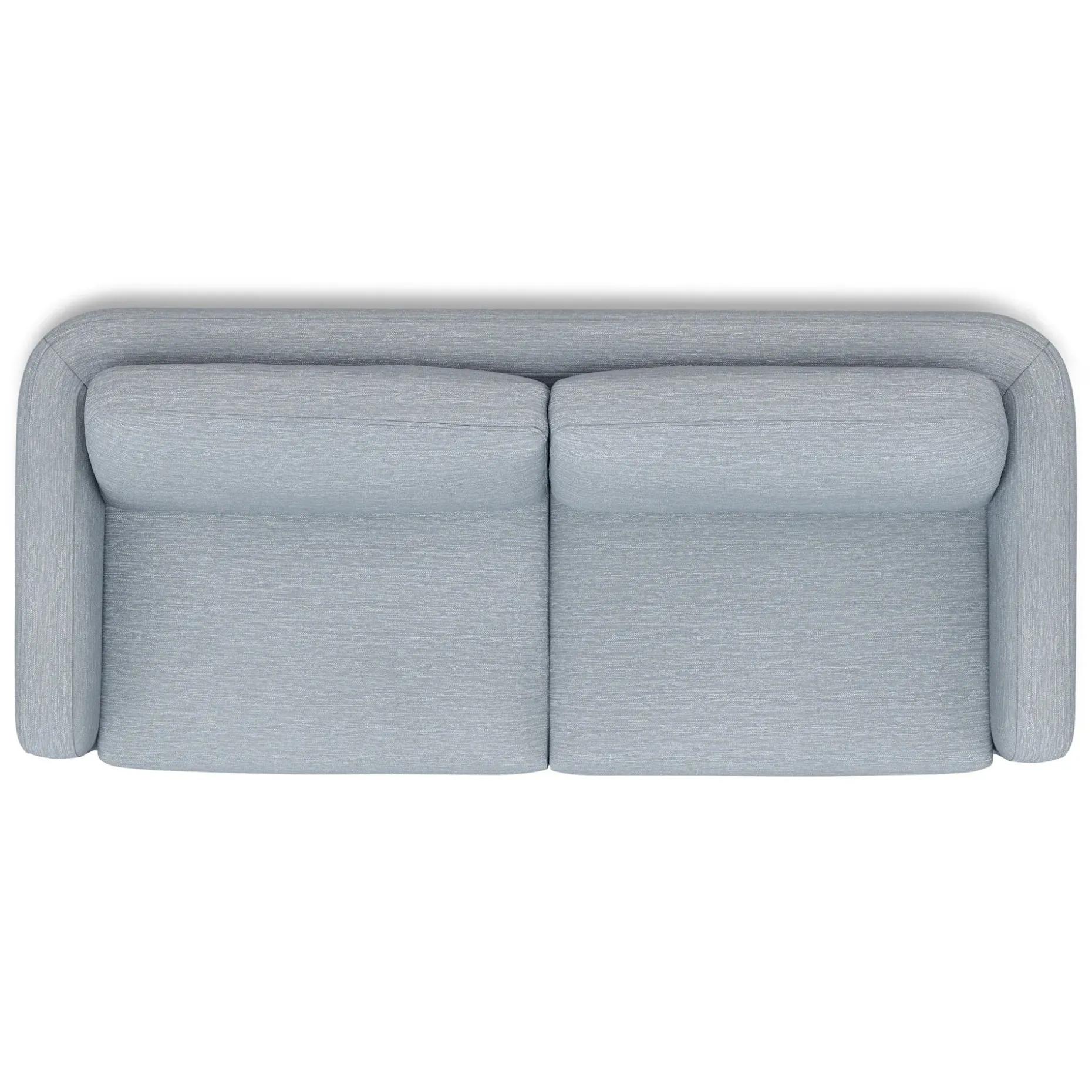 Vati 92" Sofa - Natural Oak and Silver Light Blue