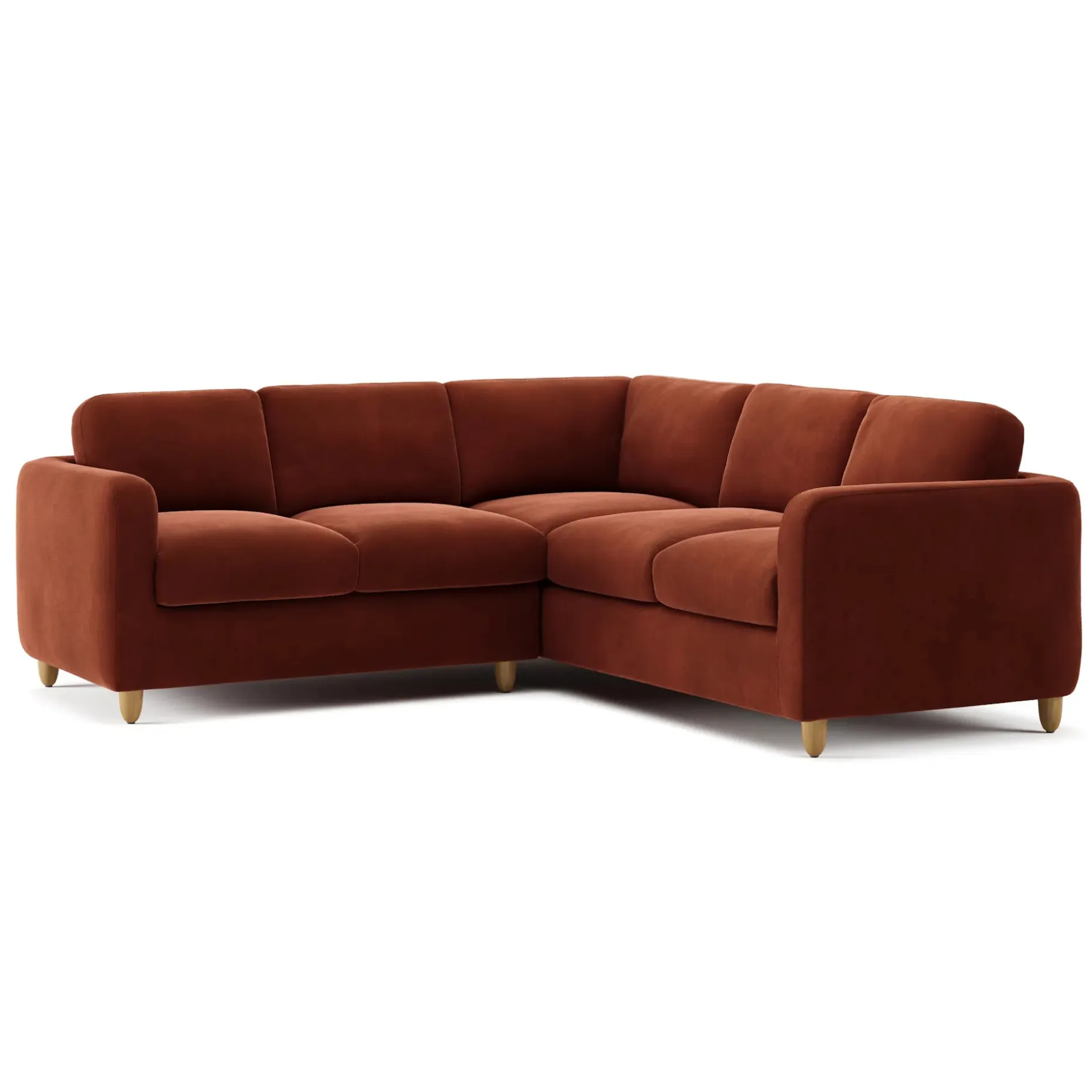 Vati 92" Velvet Corner Sectional - Hale Rust