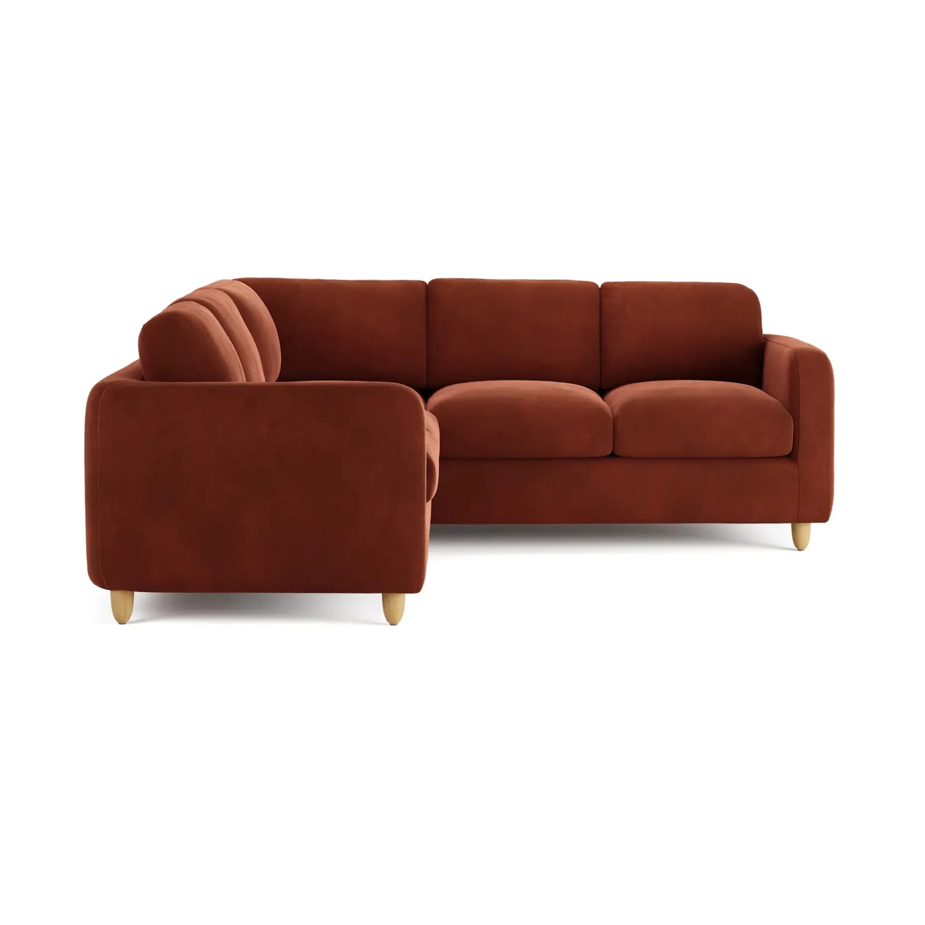 Vati 92" Velvet Corner Sectional - Hale Rust