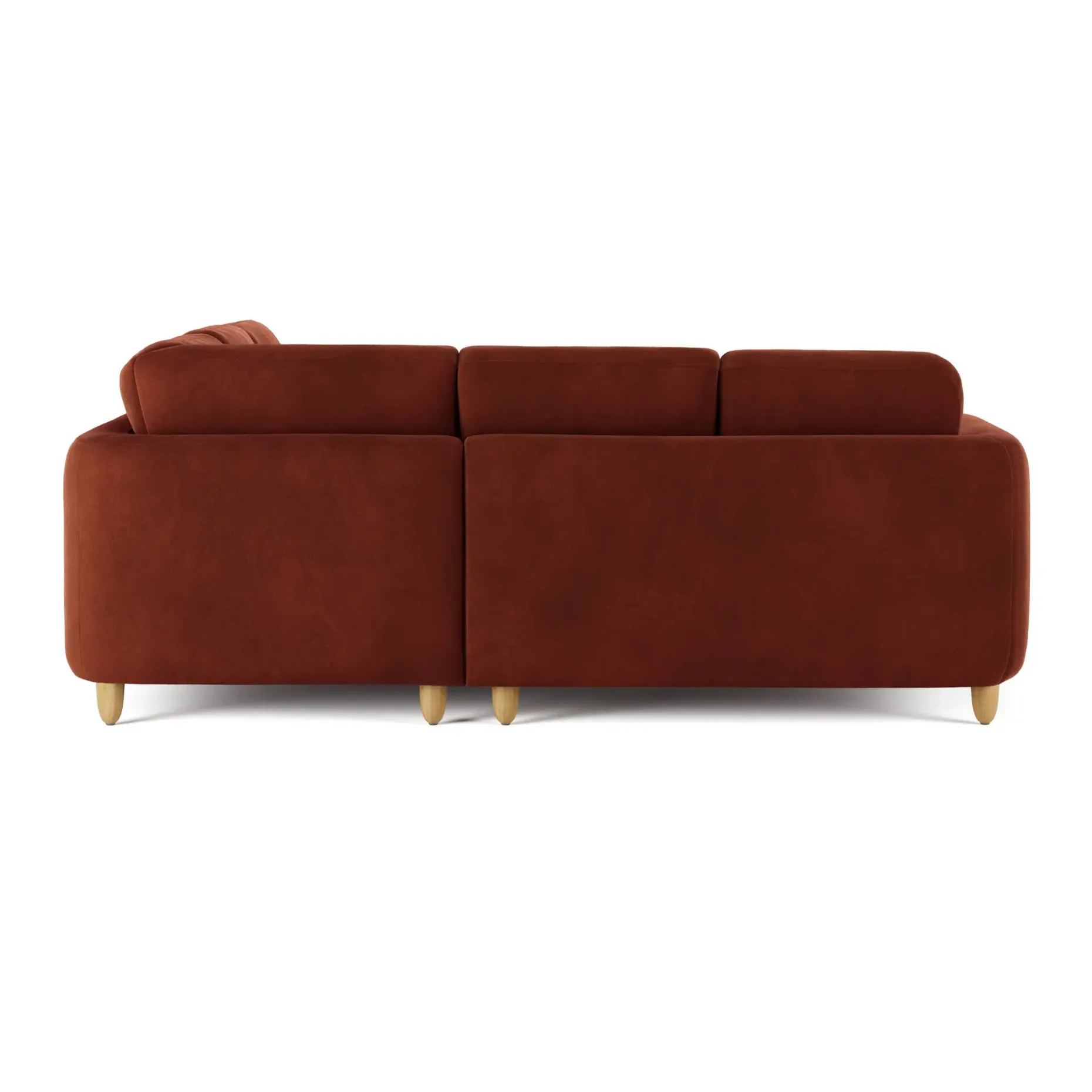 Vati 92" Velvet Corner Sectional - Hale Rust
