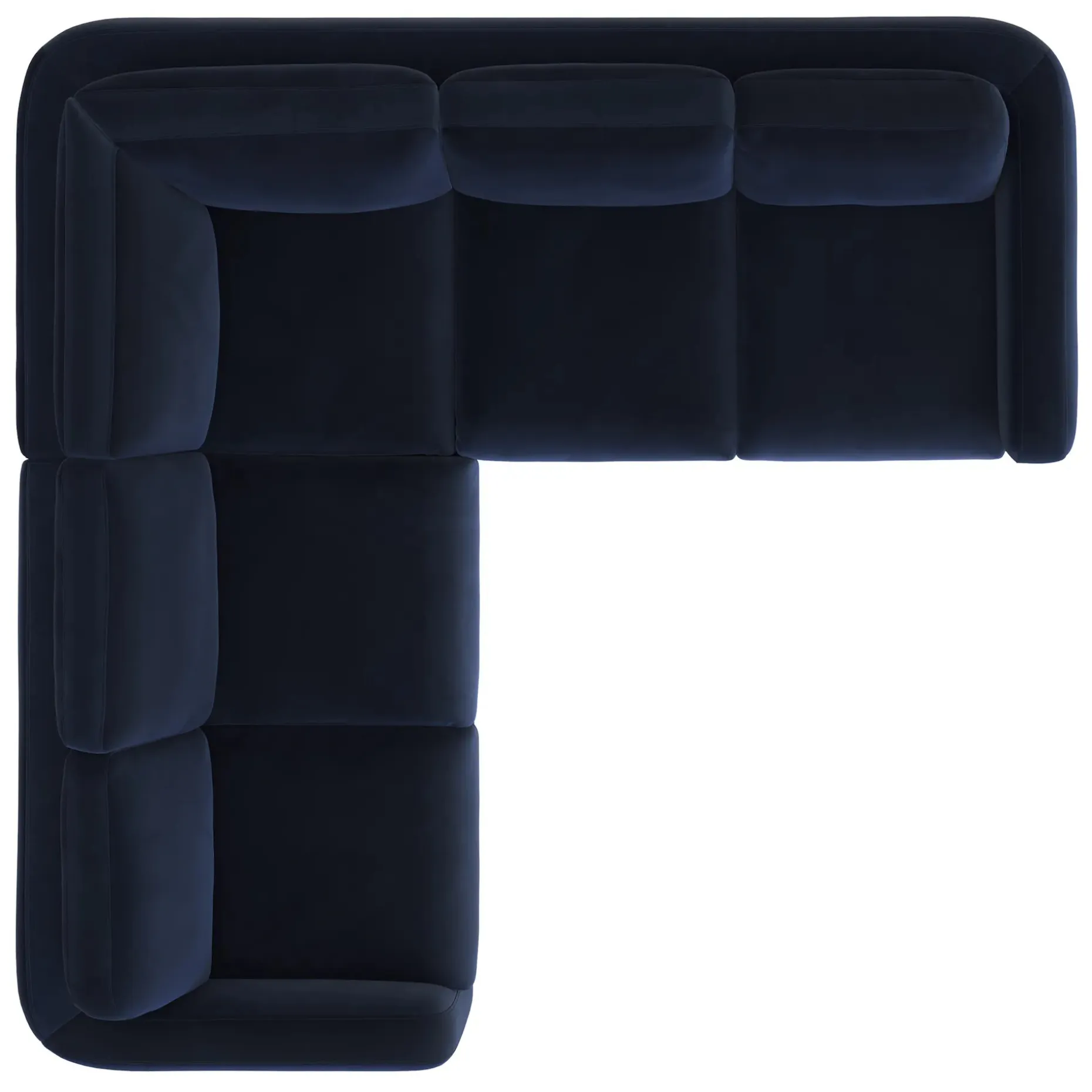 Vati 92" Velvet Corner Sectional - Natural Oak and Hale Ink