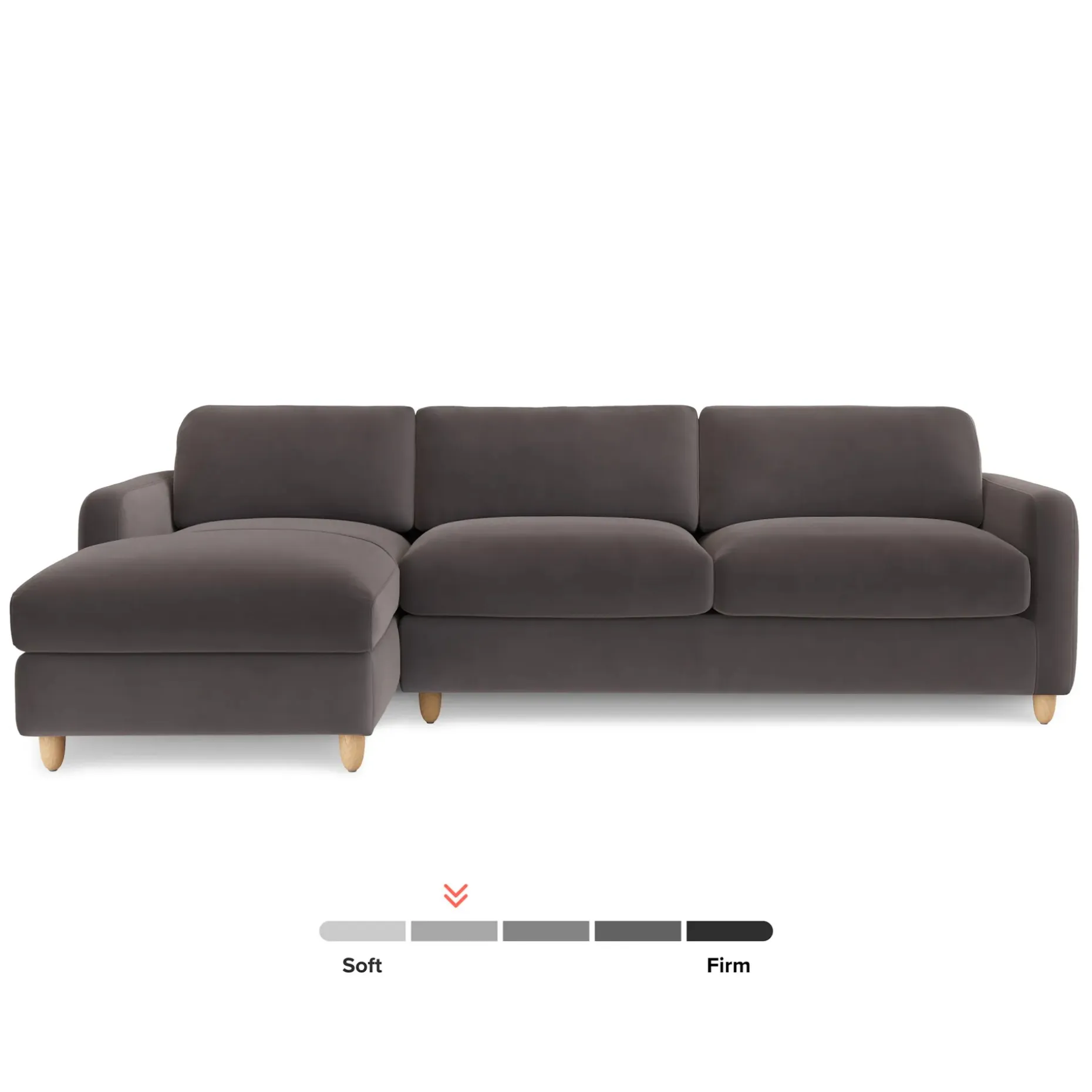 Vati 114" Velvet Left Storage Sleeper Sectional - Hale Warm Gray
