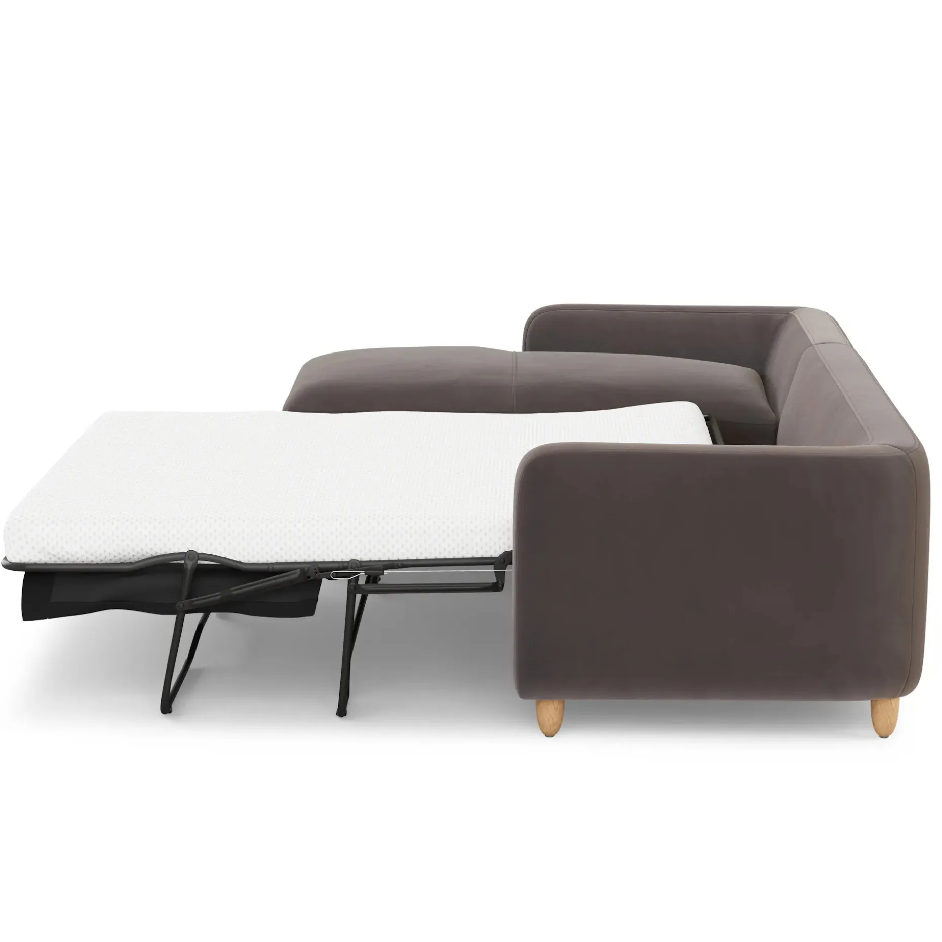 Vati 114" Velvet Left Storage Sleeper Sectional - Hale Warm Gray