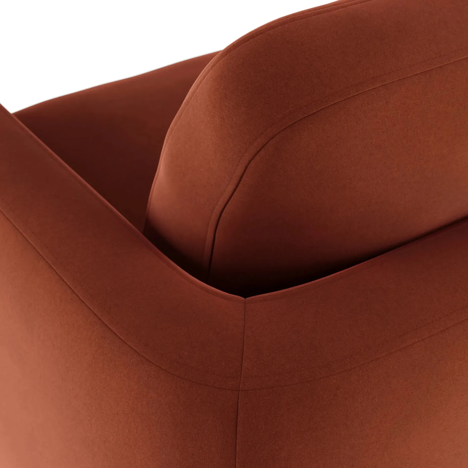 Vati 114" Velvet Left Storage Sleeper Sectional - Hale Rust