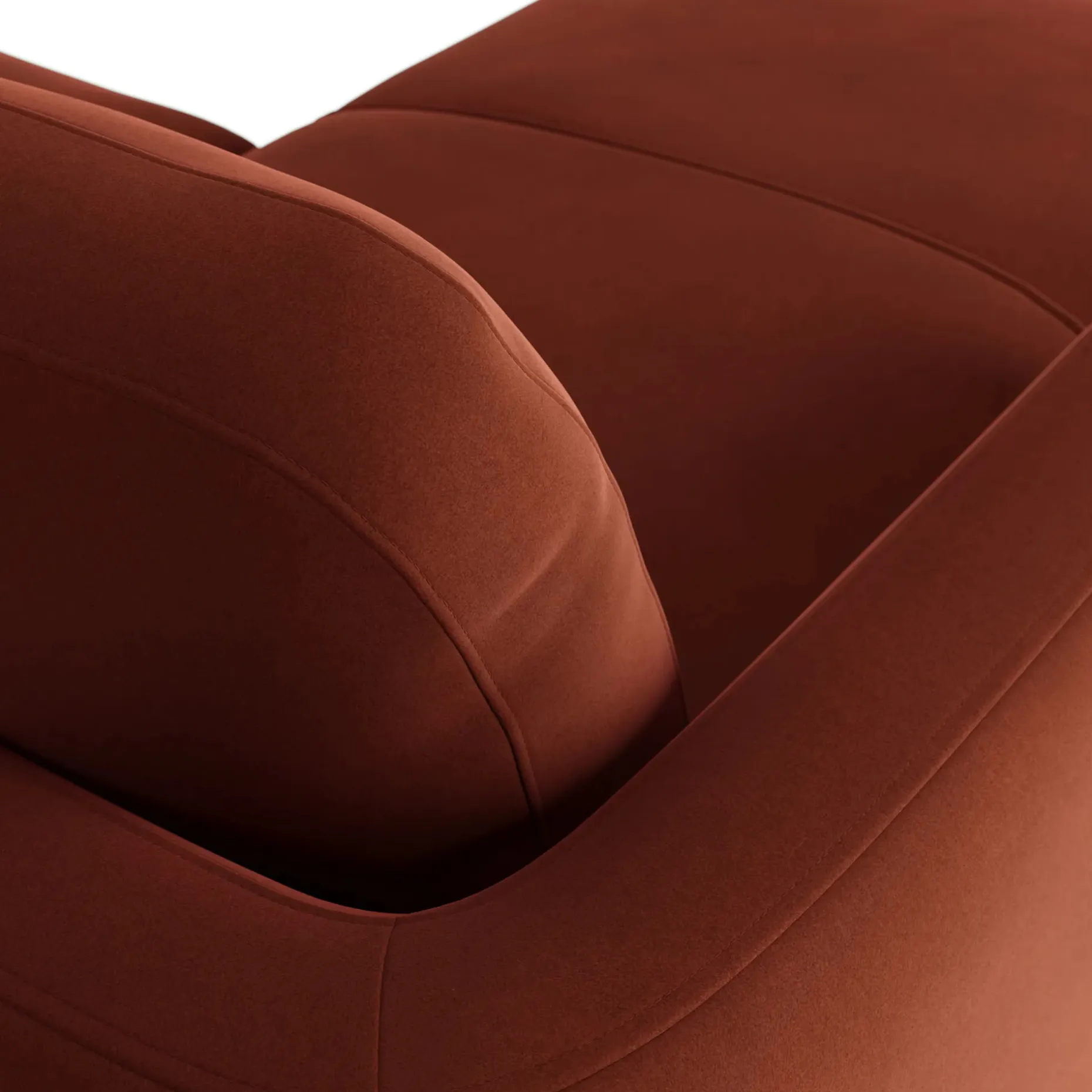 Vati 114" Velvet Left Storage Sleeper Sectional - Hale Rust