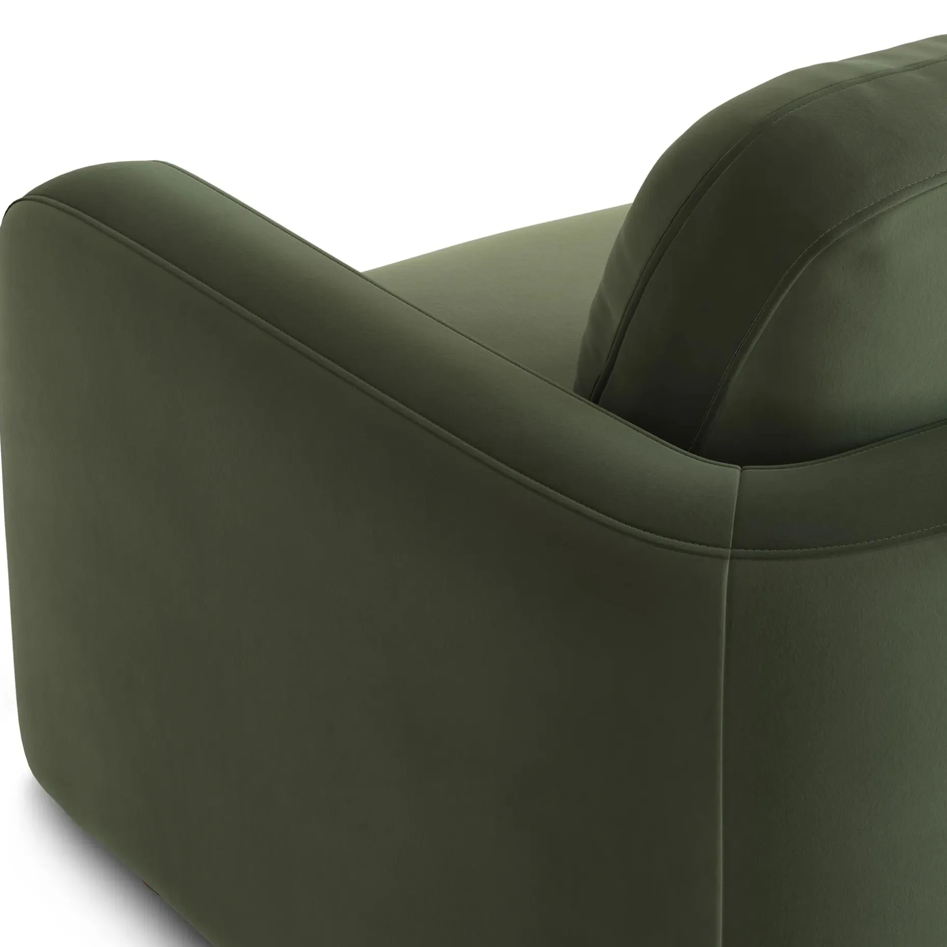 Vati 114" Velvet Left Storage Sleeper Sectional - Hale Fir Green