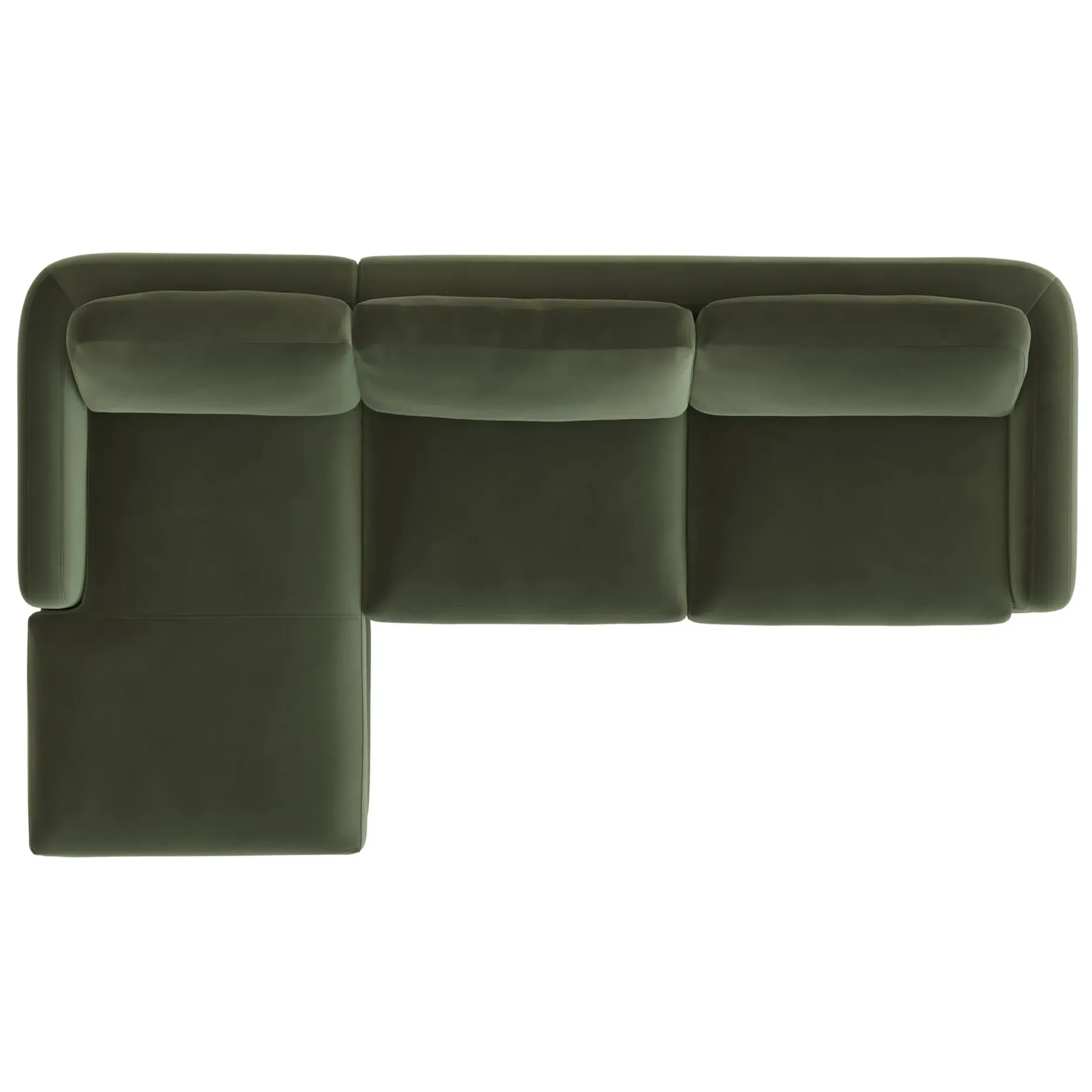 Vati 114" Velvet Left Storage Sleeper Sectional - Hale Fir Green